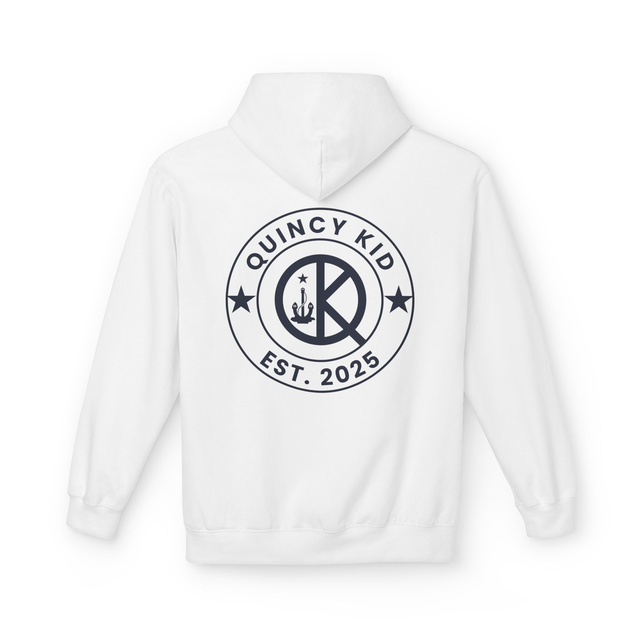 Quincy Kid Softstyle Hoodie with Emblem- Navy