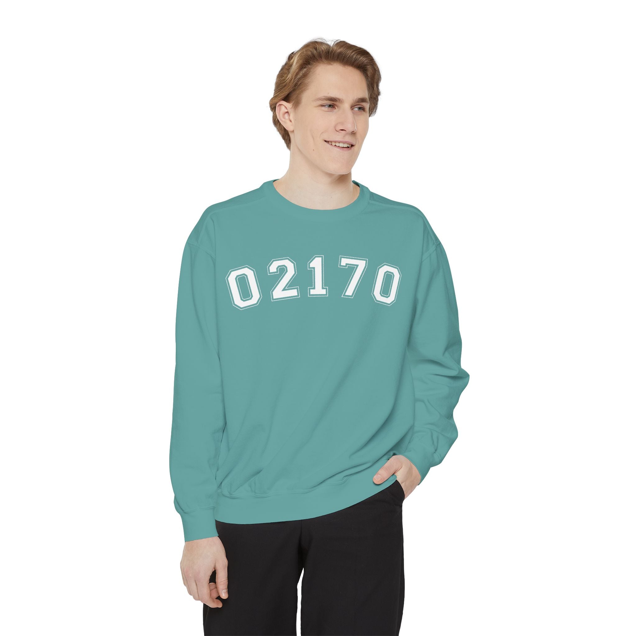 02170- Quincy Zip Code Sweatshirt White Text