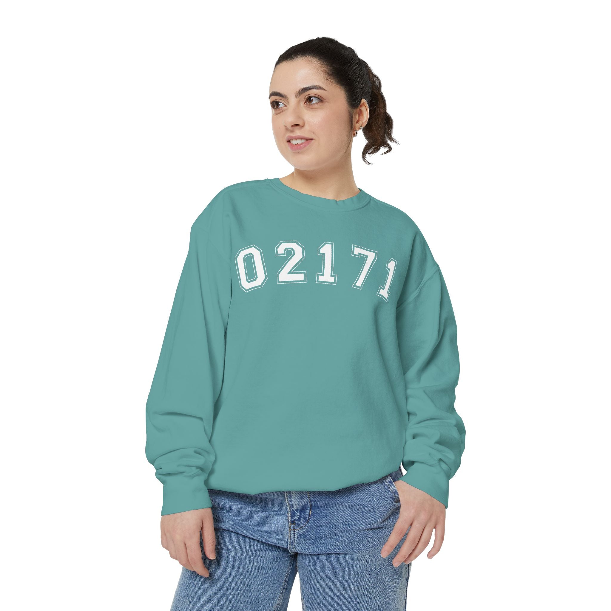 02171- Quincy Zip Code Sweatshirt White Text