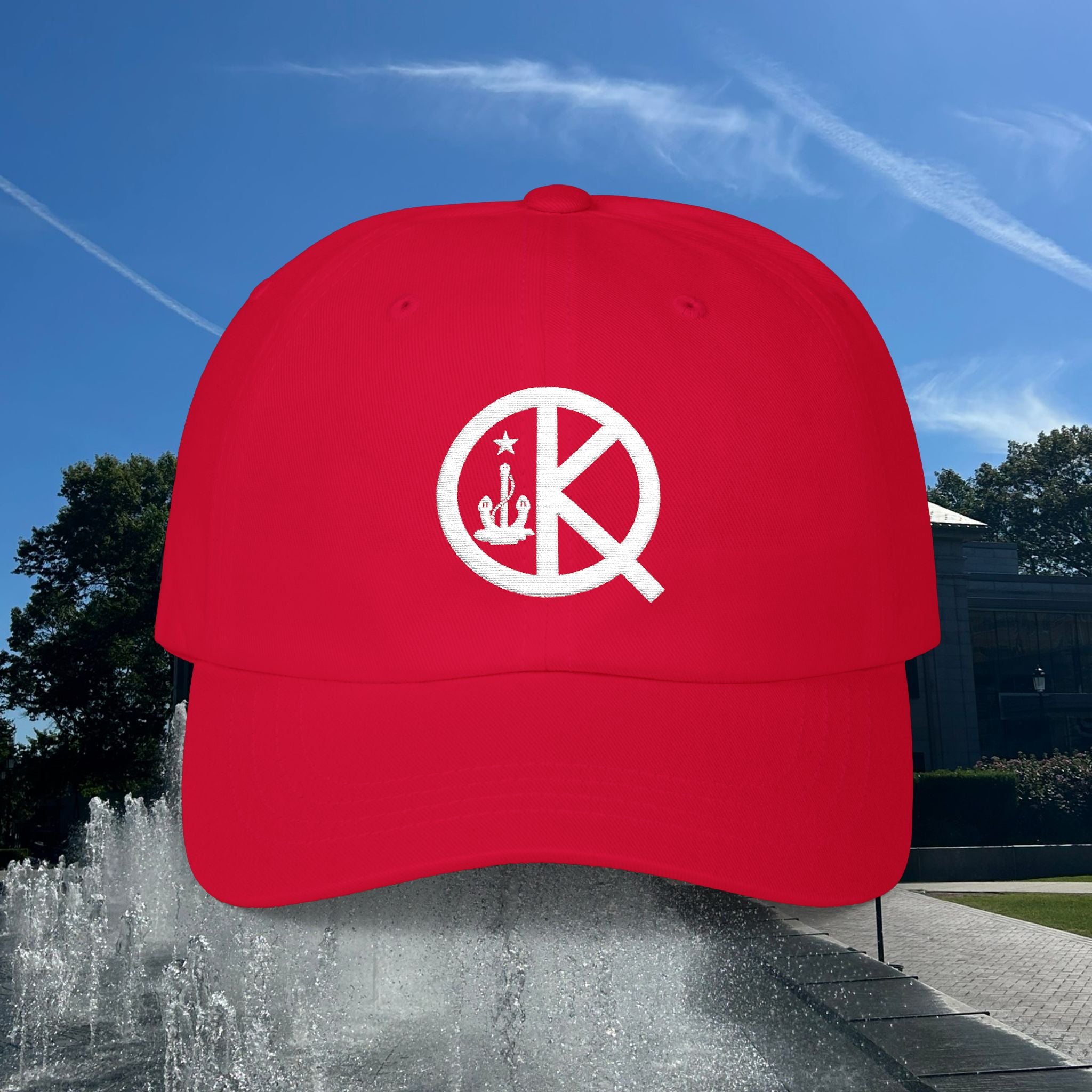 Quincy QK Classic Dad Cap — White Logo Baseball Hat