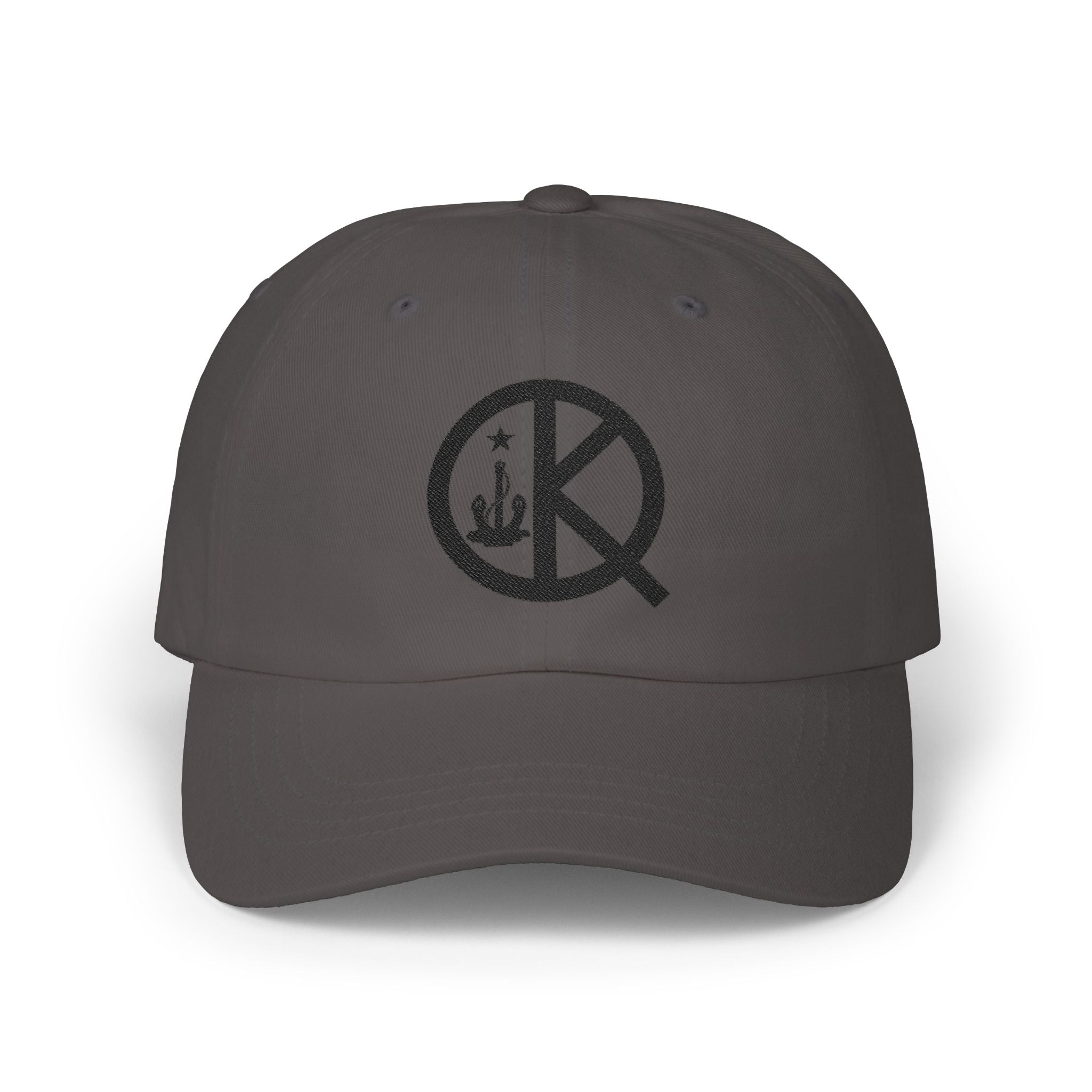 Quincy QK Classic Dad Cap Black Text