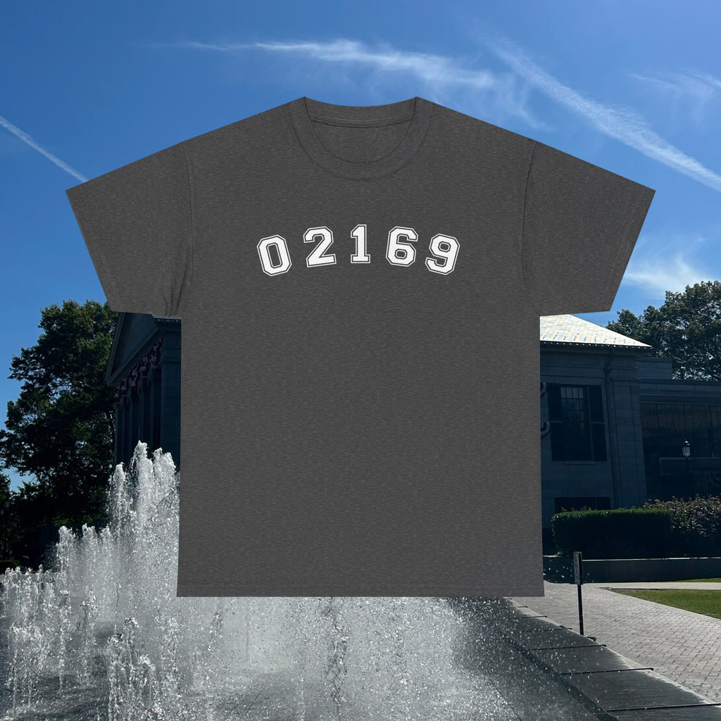 02169- Quincy Zip Code T-shirt White Text