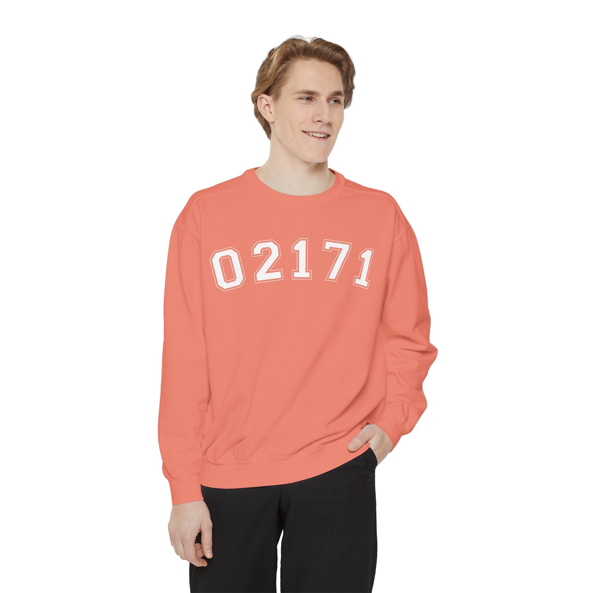02171- Quincy Zip Code Sweatshirt White Text