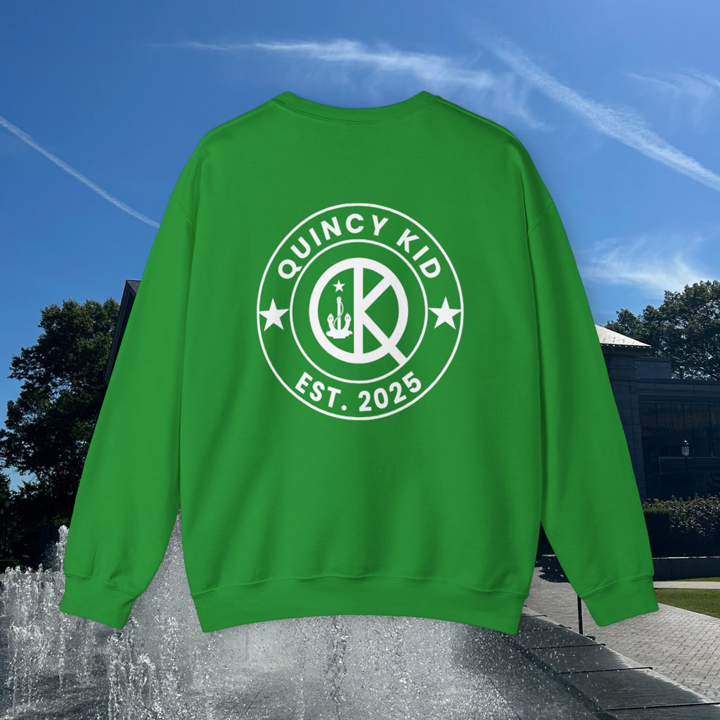Quincy Kid Crewneck Sweatshirt With White Emblem