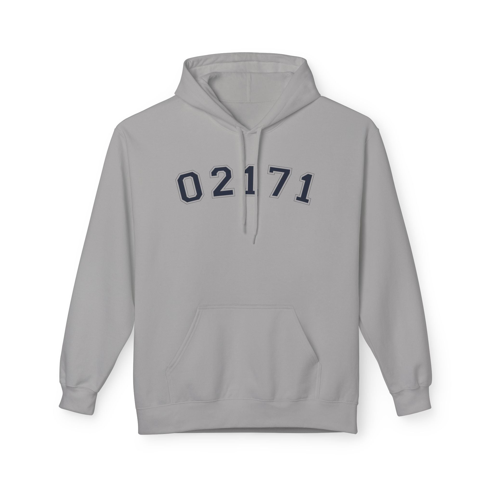 02171- Quincy Zip Code Sweatshirt Navy Text