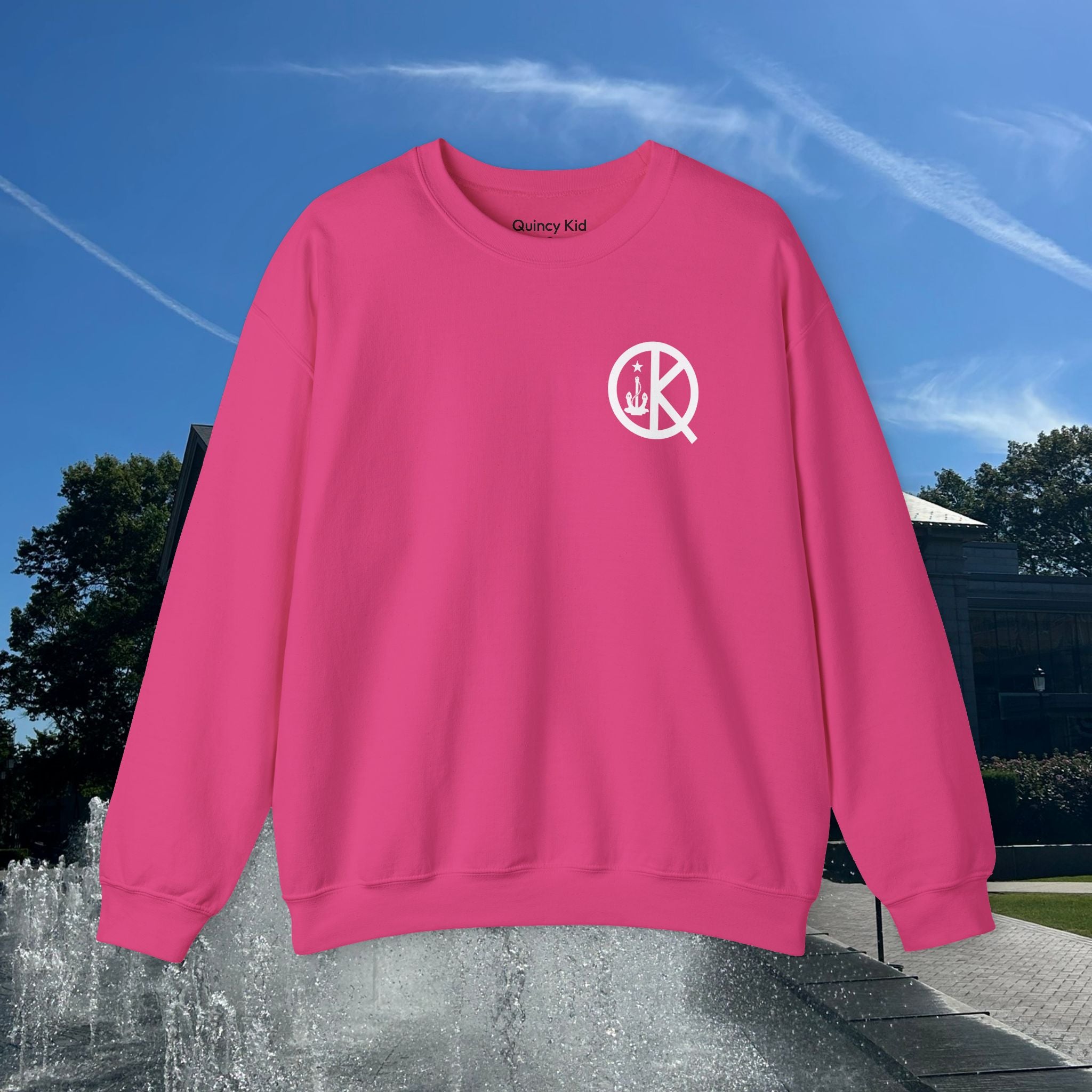 Quincy Kid Crewneck Sweatshirt With White Emblem
