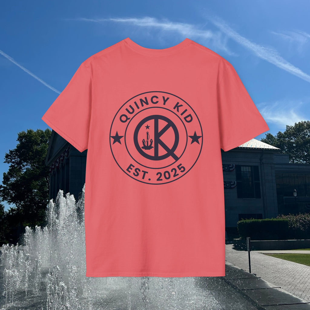 Quincy Kid Emblem T-Shirt- Navy