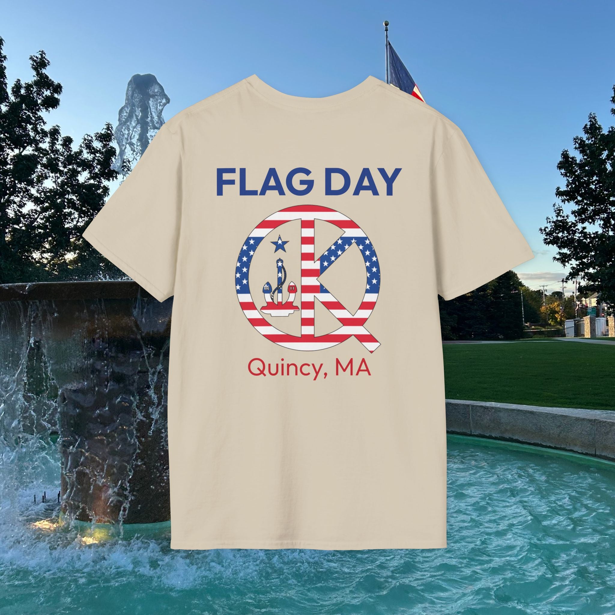 Quincy Kid Flag Logo- Flag Day T-Shirt
