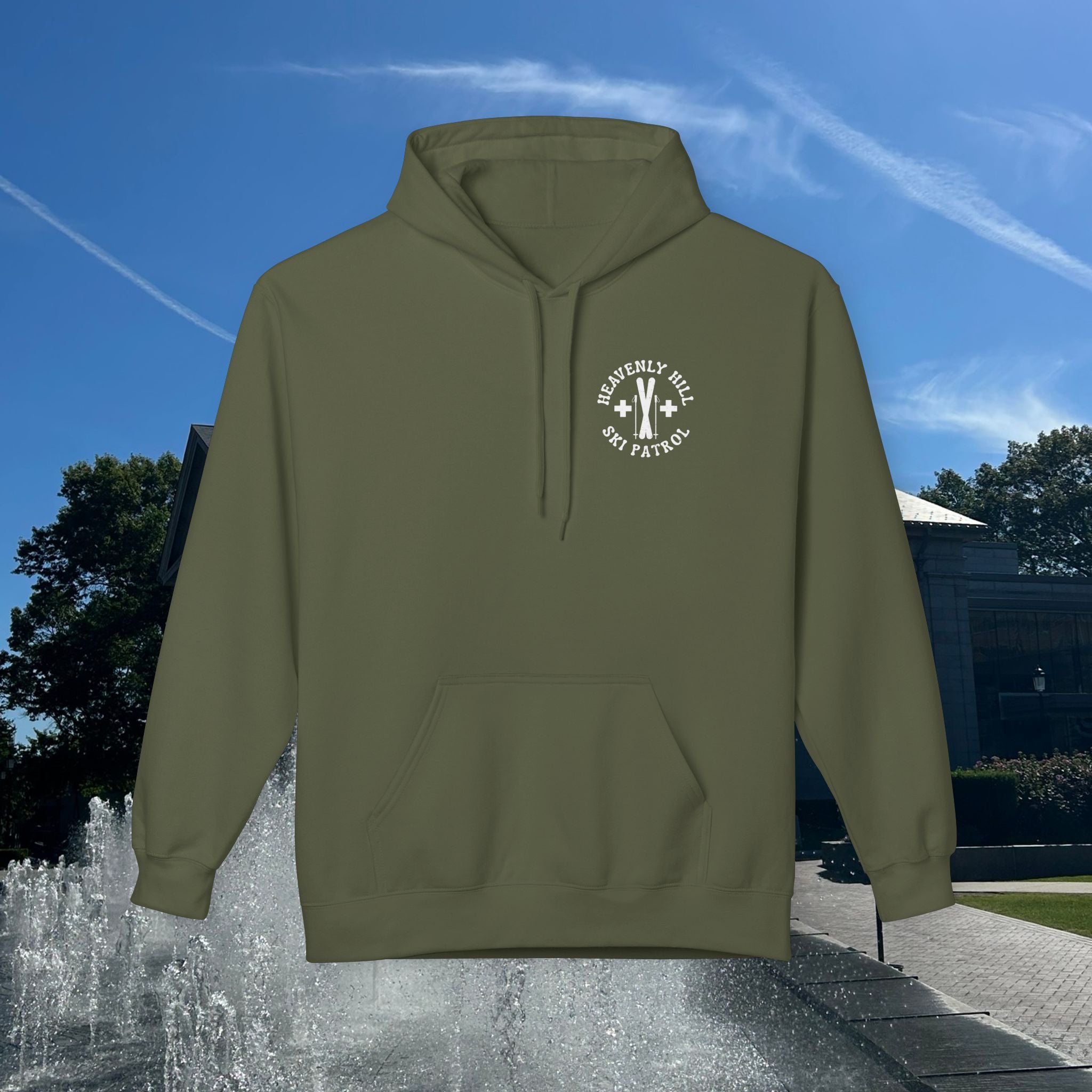 Distressed Heavenly Hill Ski Patrol Softstyle Hoodie