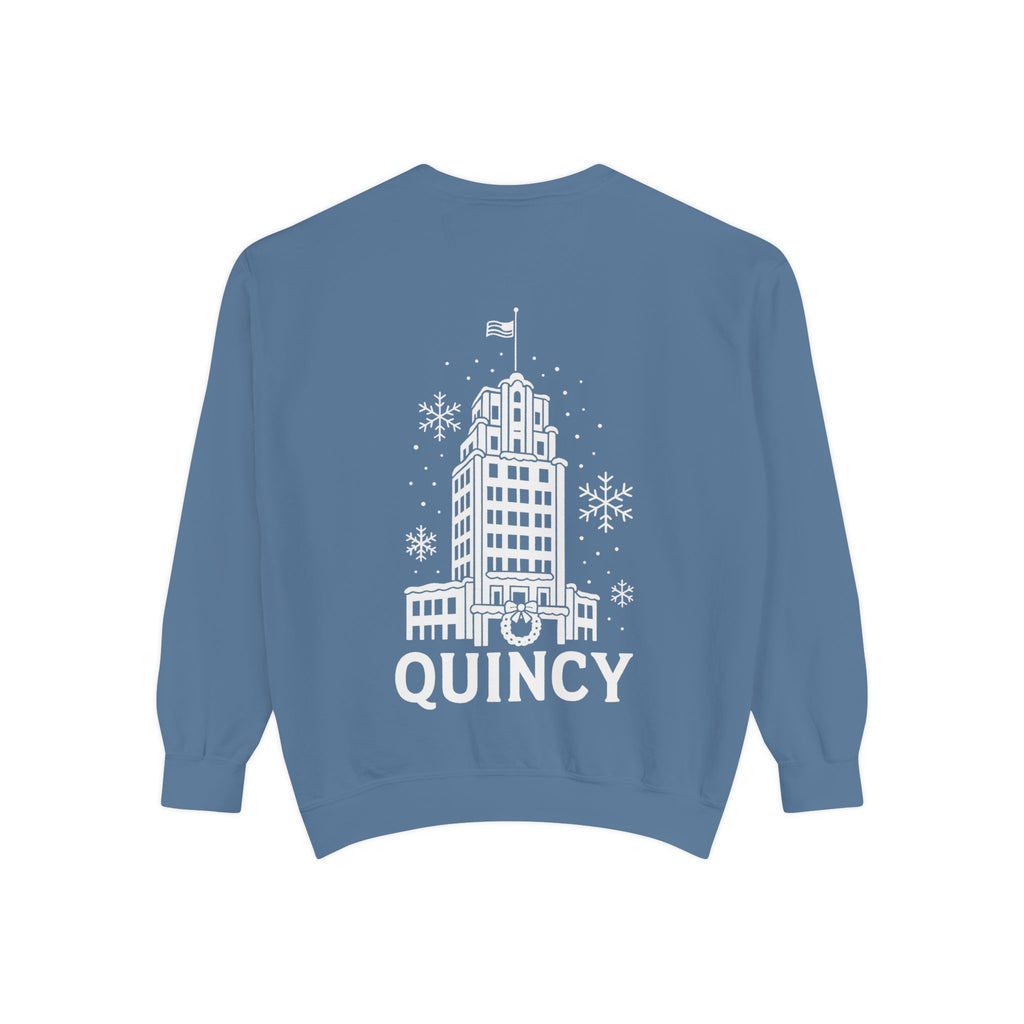 Quincy Center Holiday Sweatshirt- Back