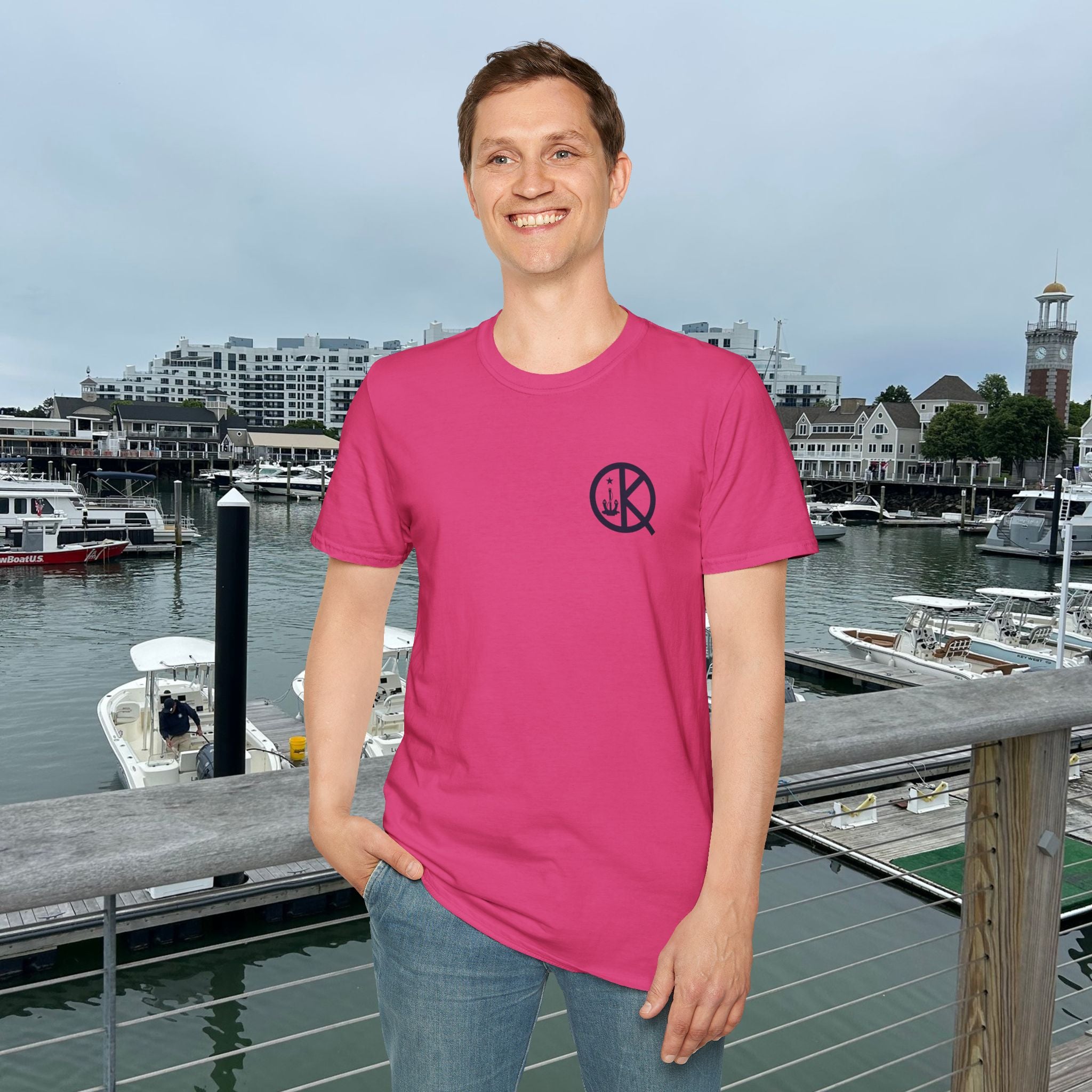 Quincy Kid Emblem T-Shirt- Navy