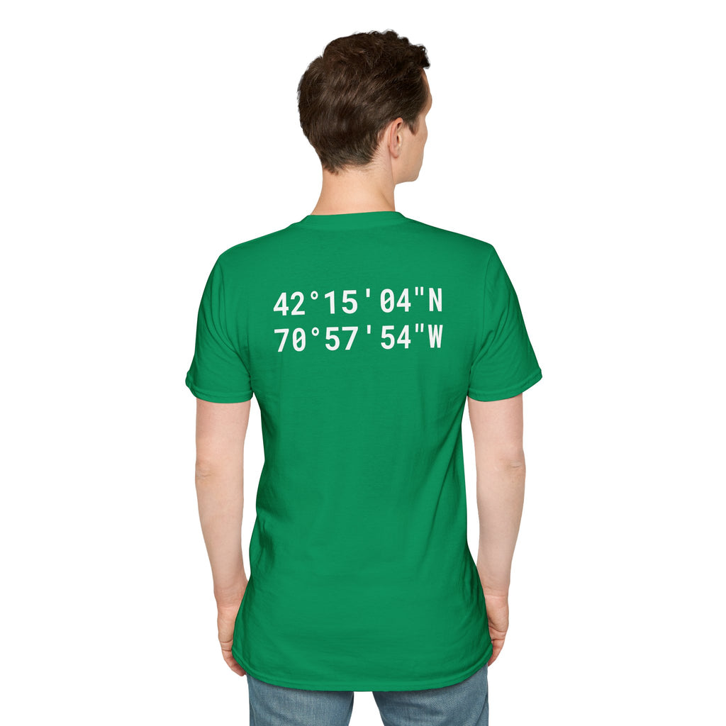 Germantown Latitude and Longitude White Text