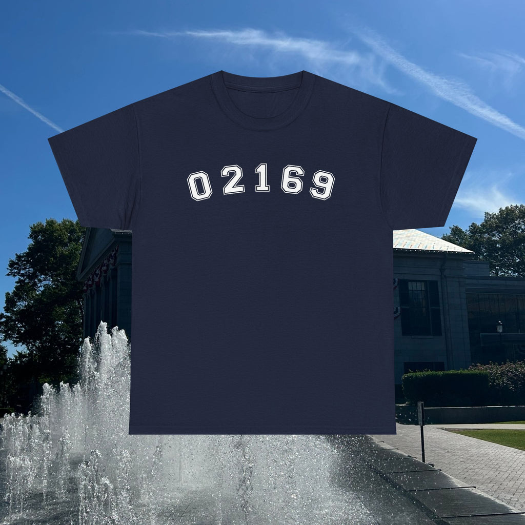 02169- Quincy Zip Code T-shirt White Text