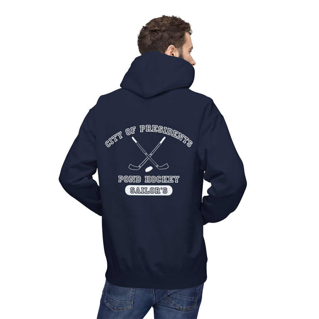 Sailor's Pond Hockey Softstyle Hoodie White Text