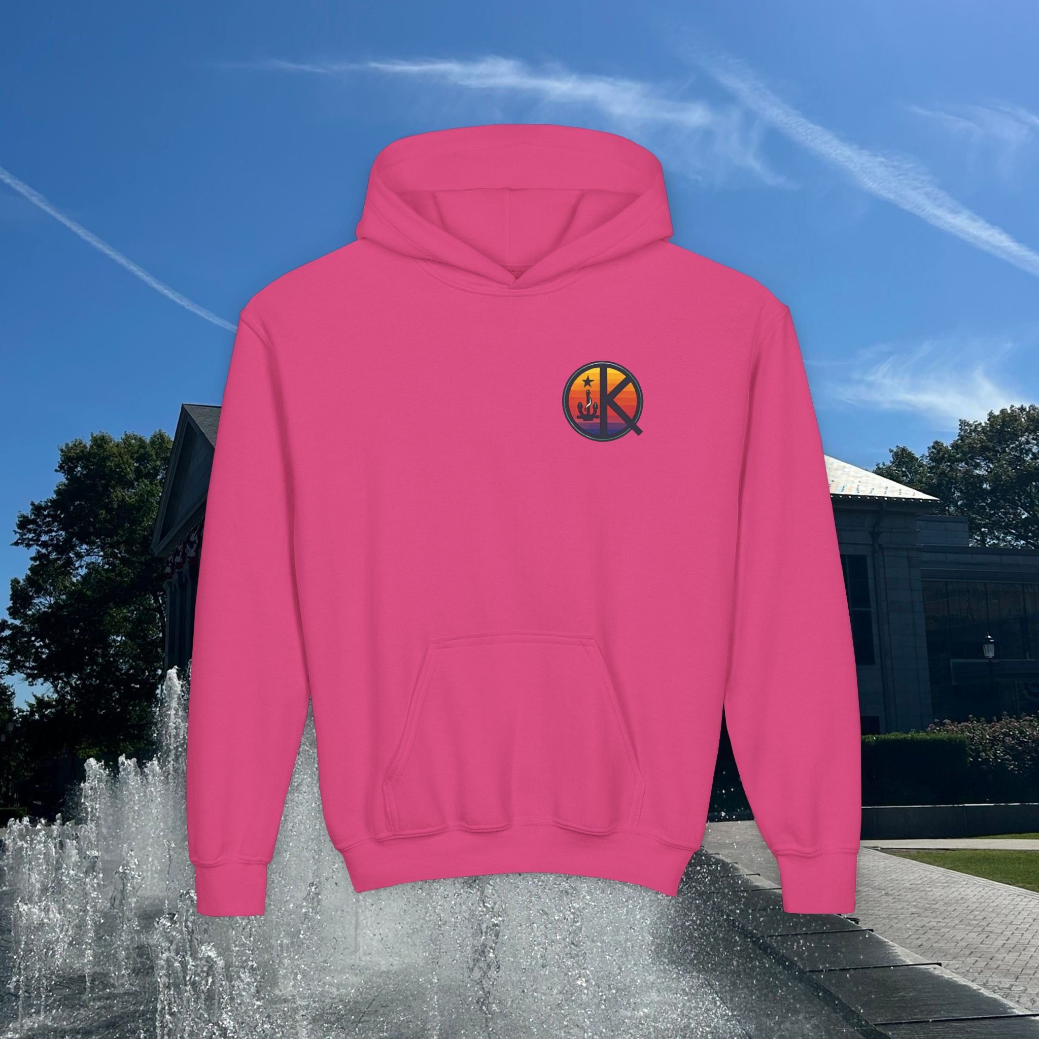 Ski Heavenly Hill Youth Softstyle Hoodie- QK Logo