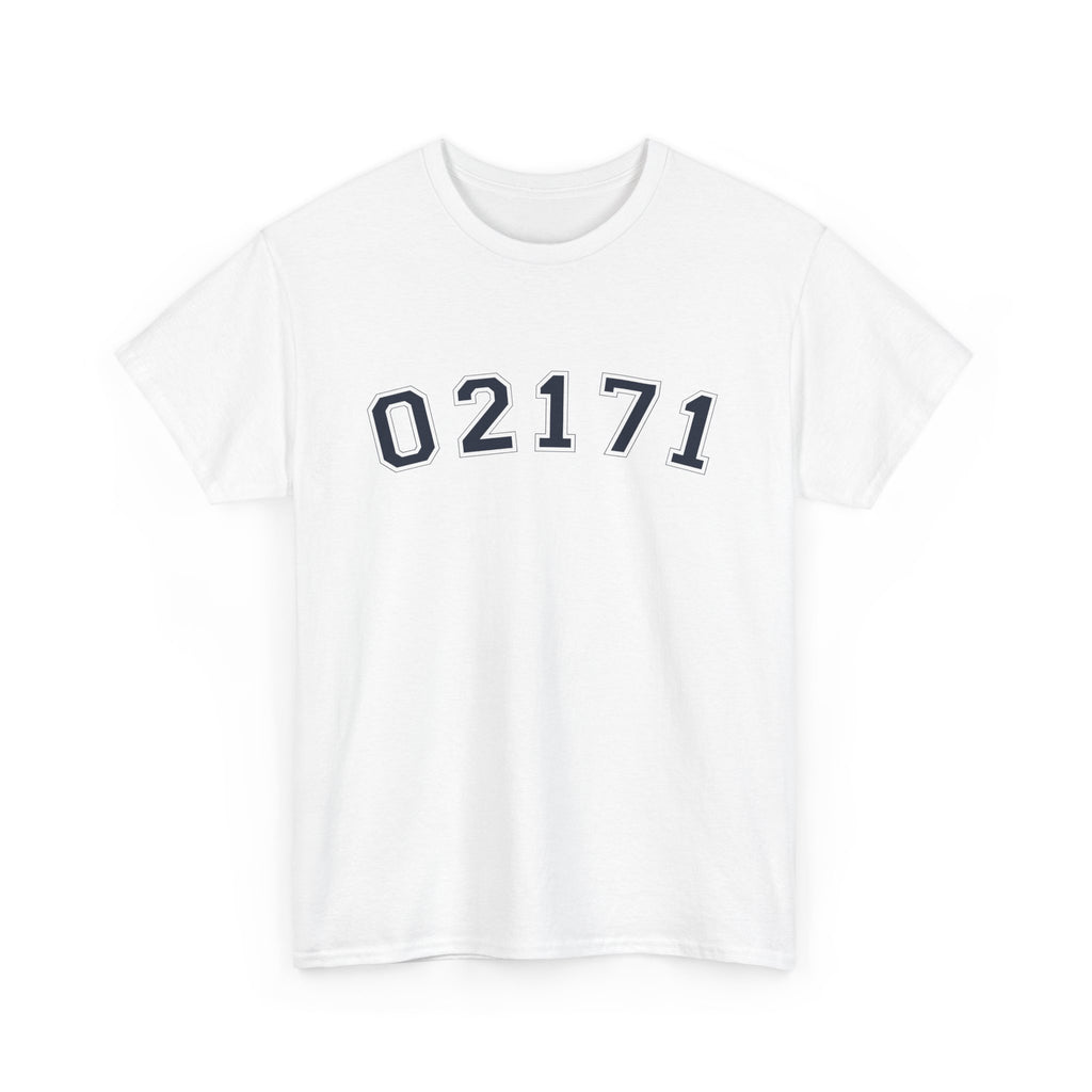 02171- Quincy Zip Code T-shirt Navy Text