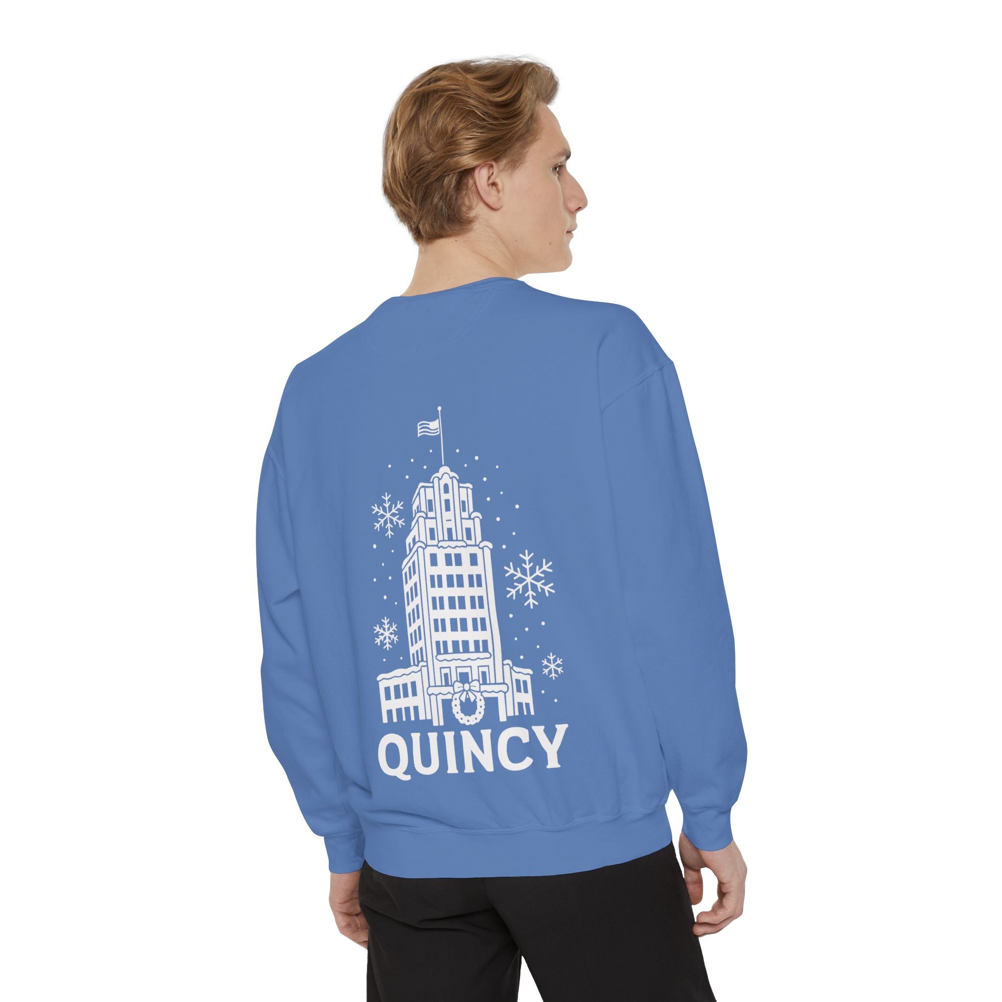 Quincy Center Holiday Sweatshirt- Back