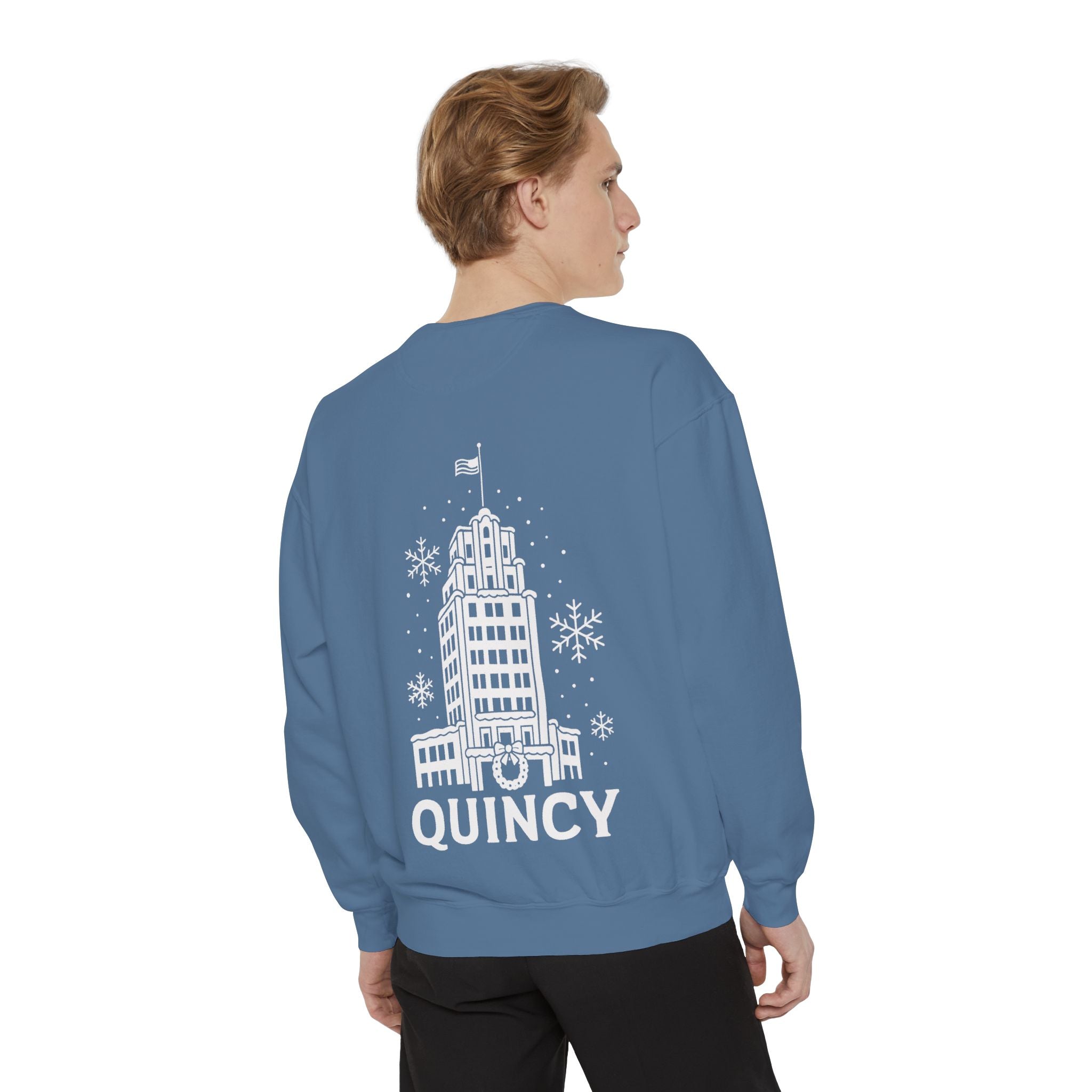 Quincy Center Holiday Sweatshirt- Back