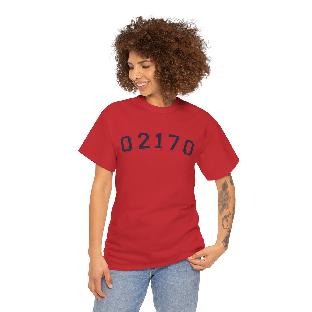 02170- Quincy Zip Code T-shirt Navy Text