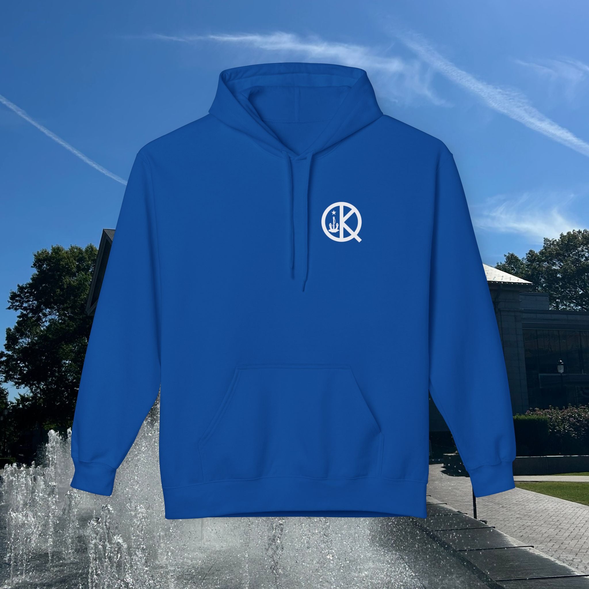 Sailor's Pond Hockey Softstyle Hoodie White Text