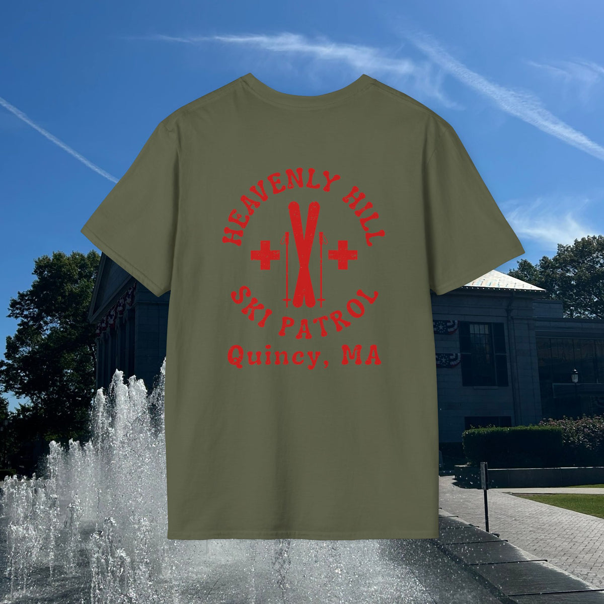 Distressed Heavenly Hill Ski Patrol T-shirt