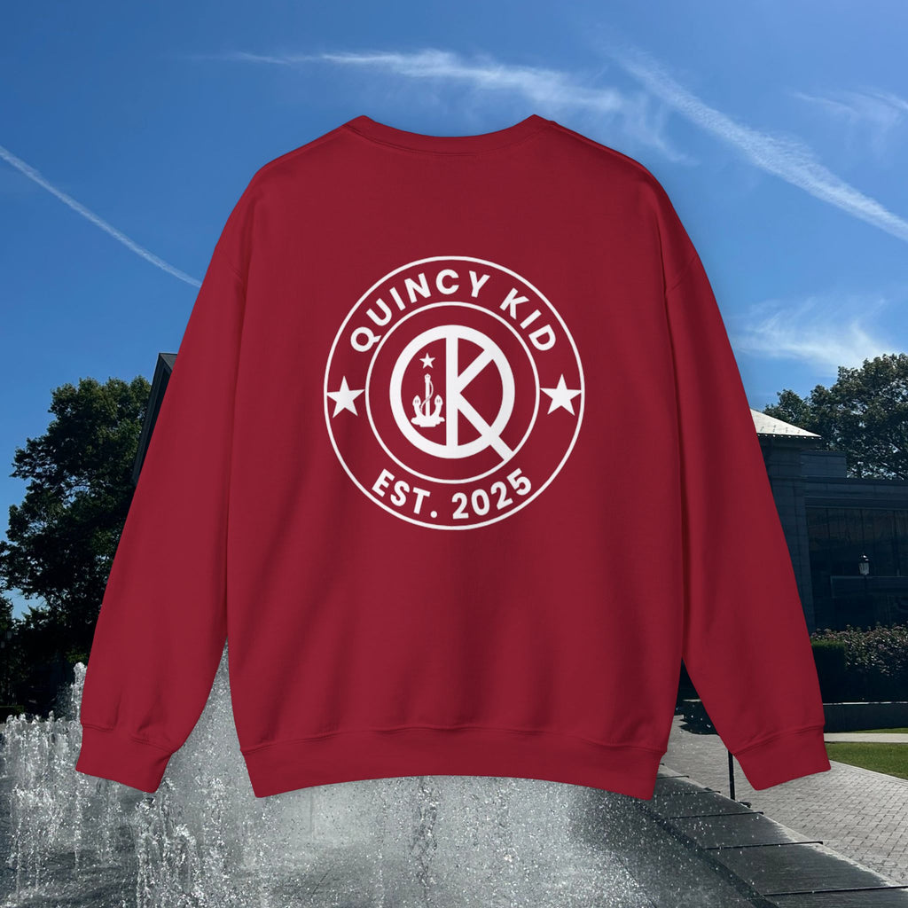 Quincy Kid Crewneck Sweatshirt With White Emblem