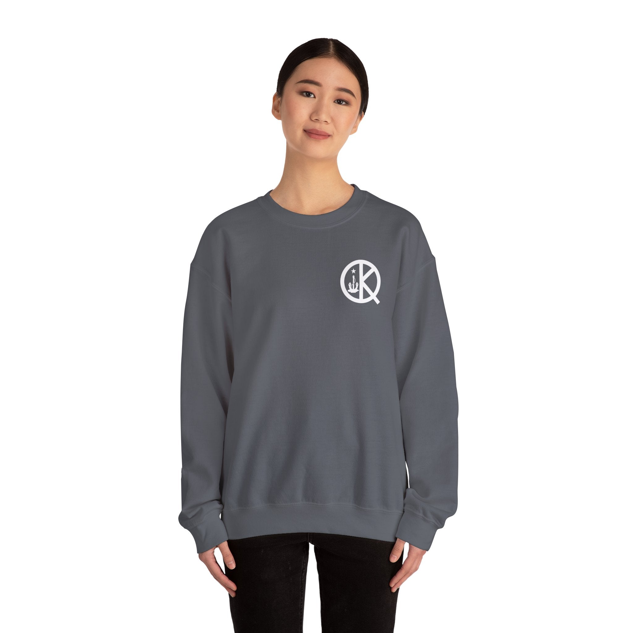 Quincy Kid Crewneck Sweatshirt With White Emblem