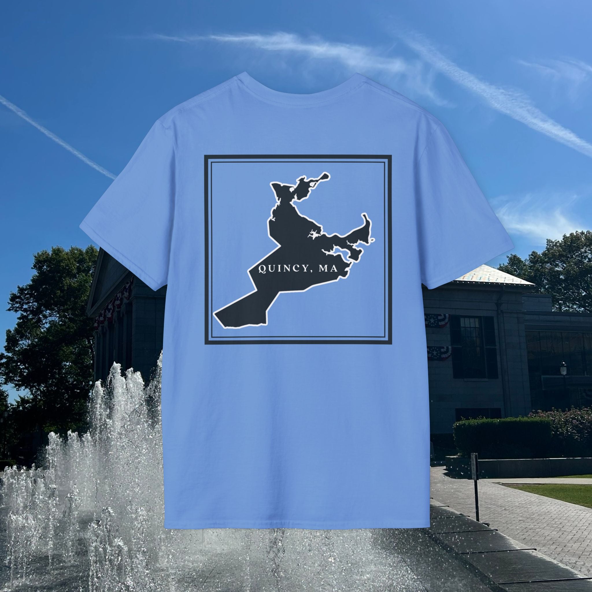 Quincy Outline Map T-Shirt