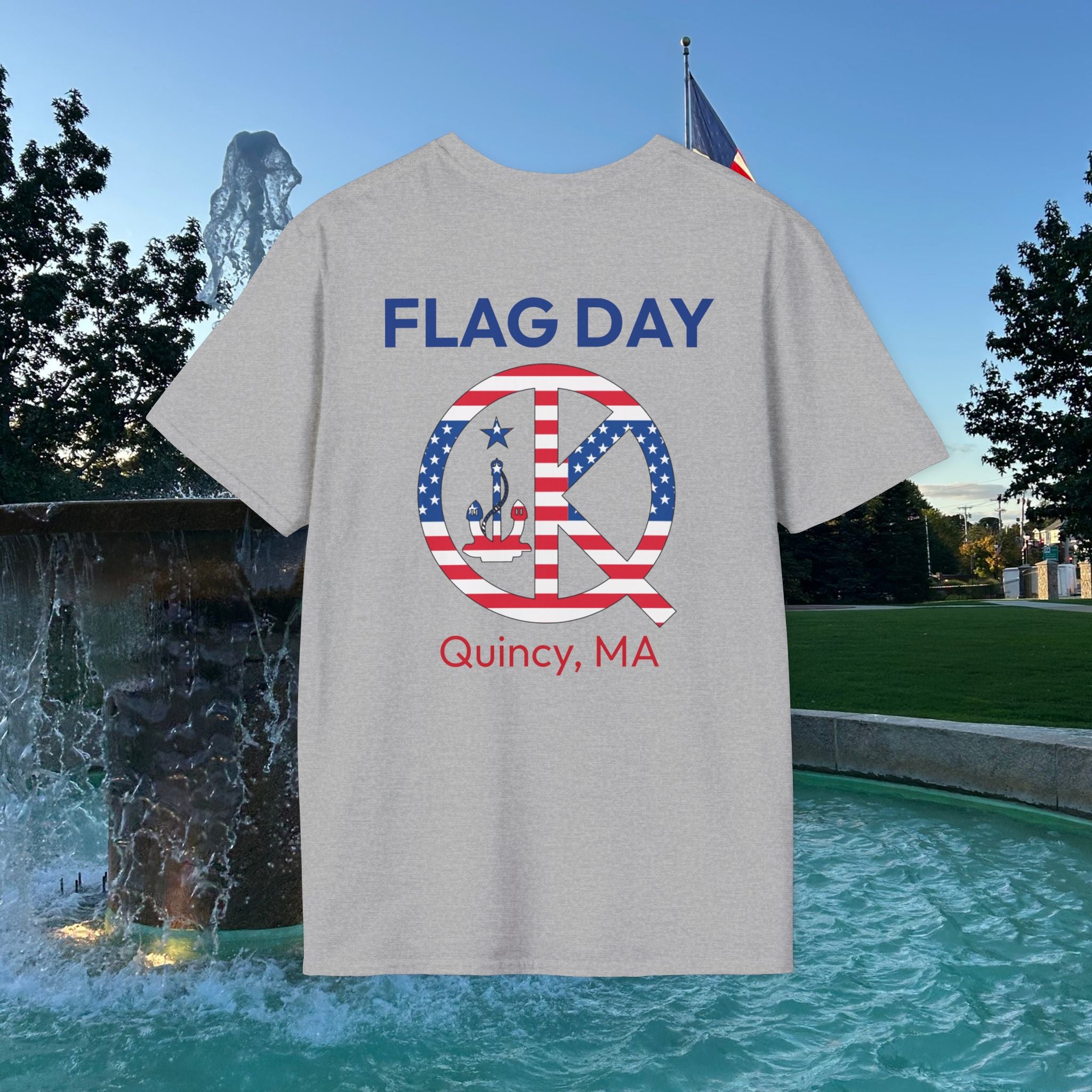 Quincy Kid Flag Logo- Flag Day T-Shirt