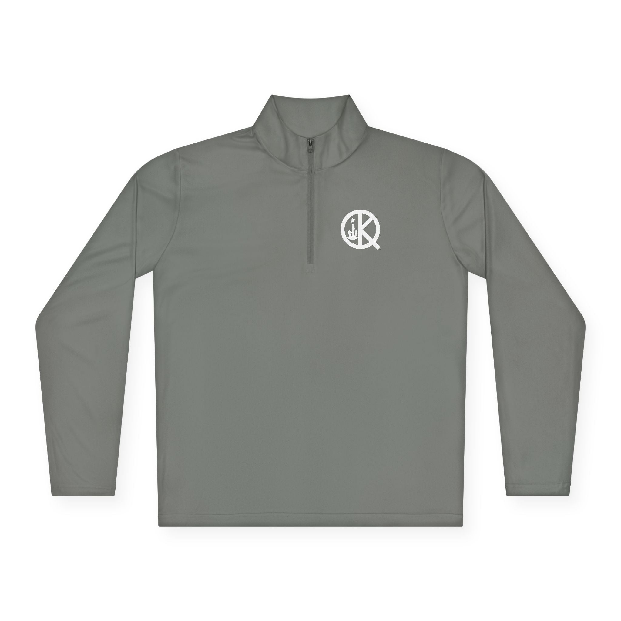 Quincy Kid- Quarter Zip White Logo