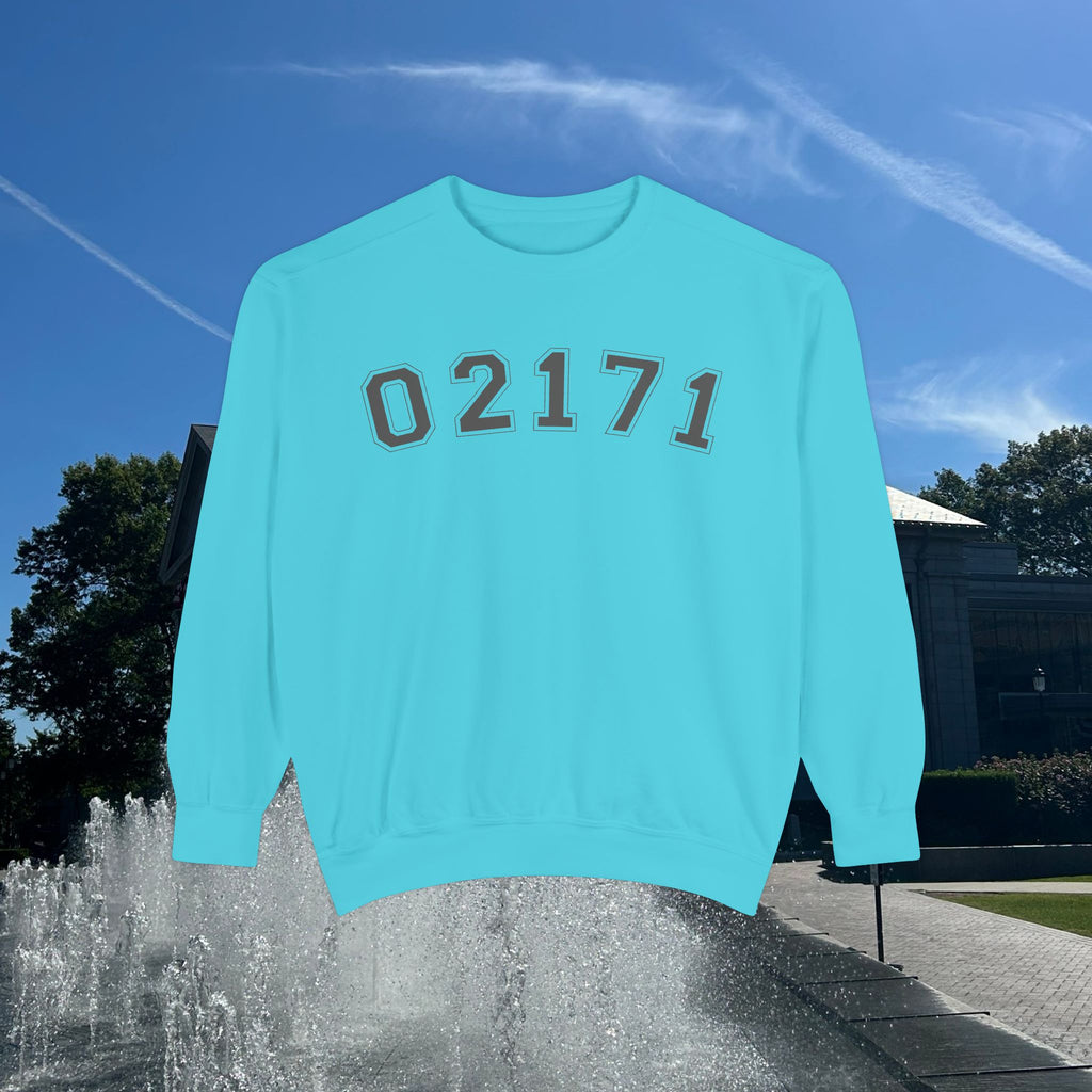 02171- Quincy Zip Code Sweatshirt Grey Text