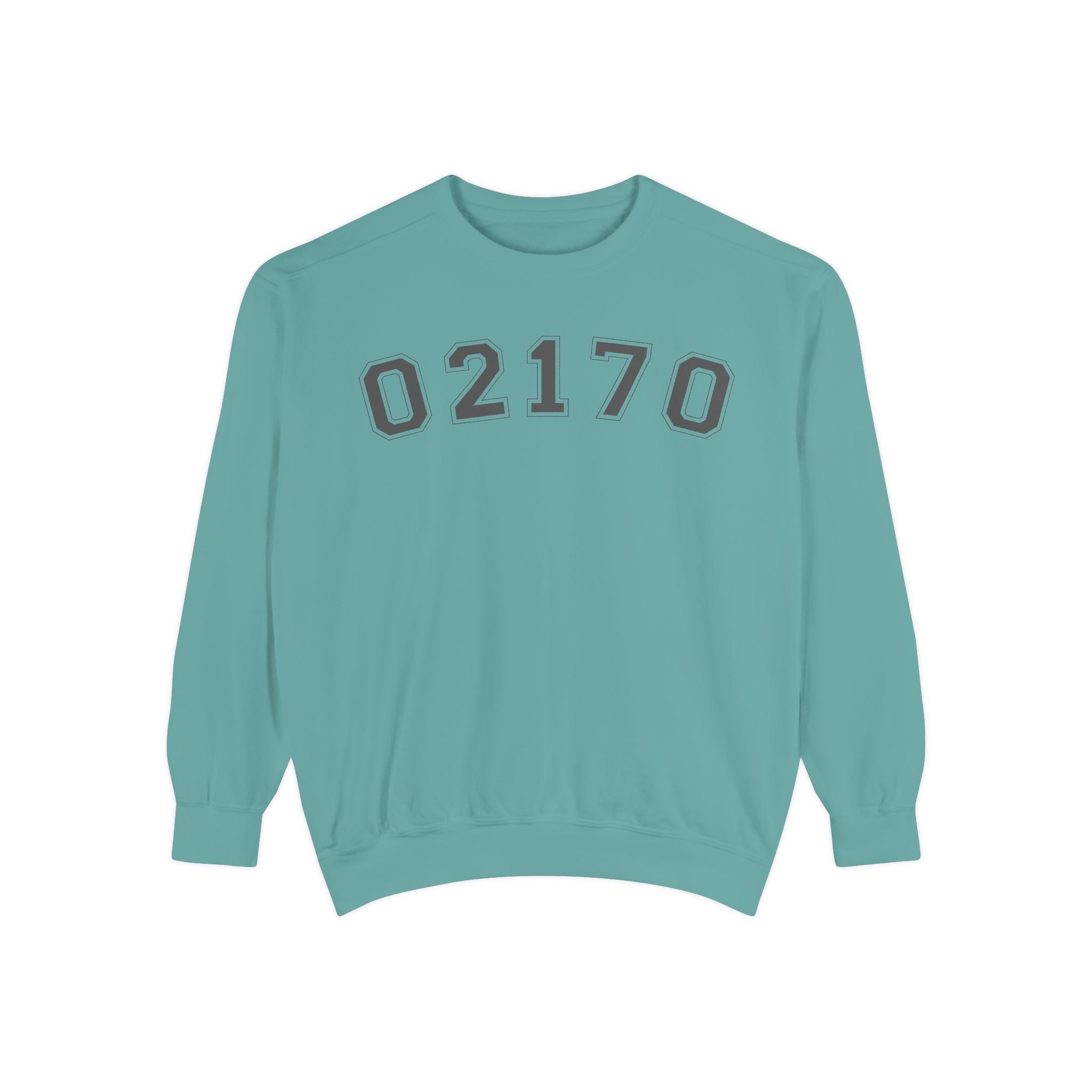 02170- Quincy Zip Code Sweatshirt Grey Text
