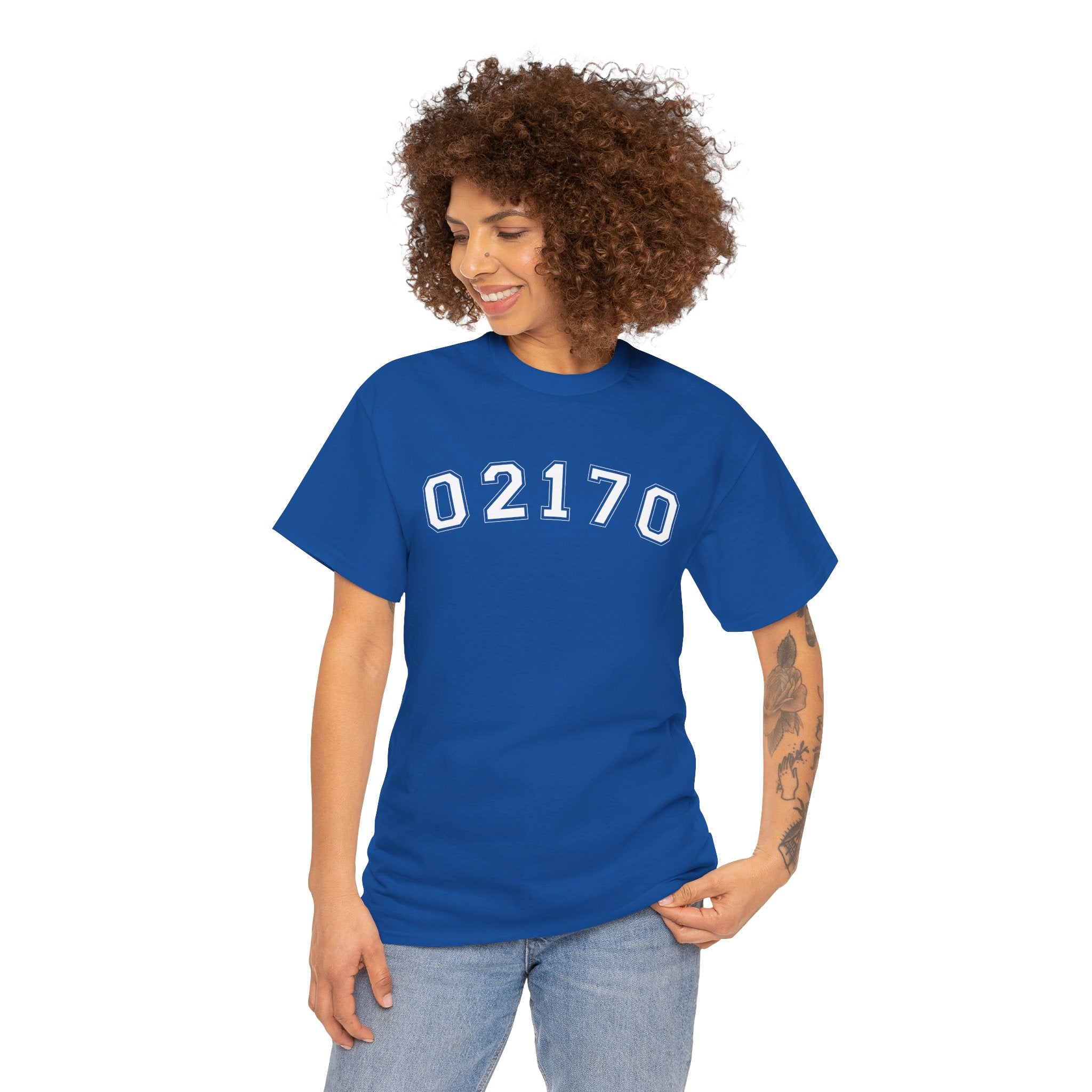 02170- Quincy Zip Code T-shirt White Text