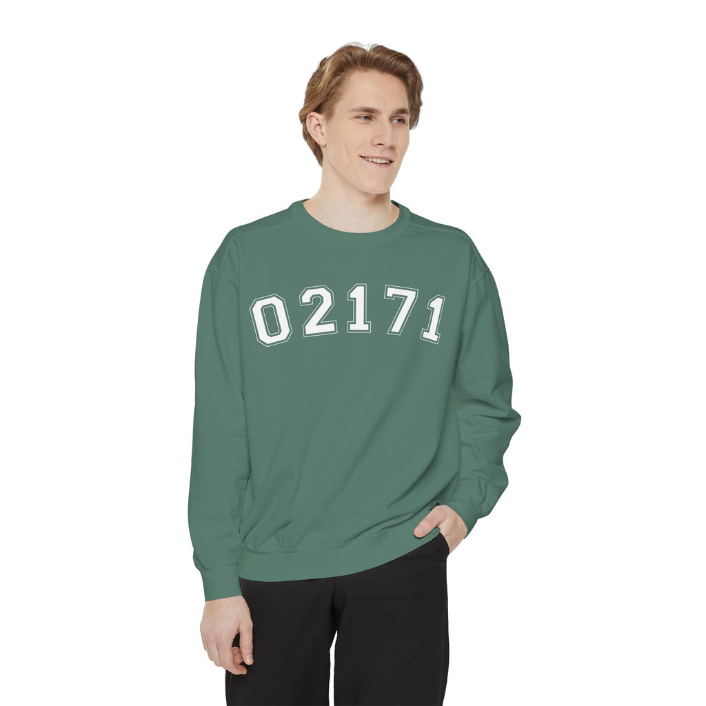 02171- Quincy Zip Code Sweatshirt White Text