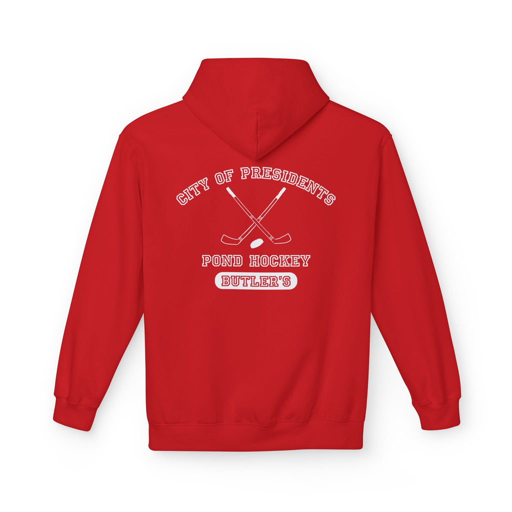 Butler's Pond Hockey Softstyle Hoodie White Text