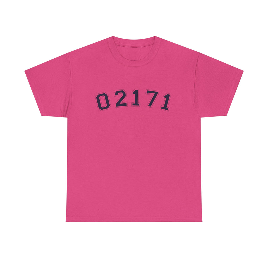 02171- Quincy Zip Code T-shirt Navy Text