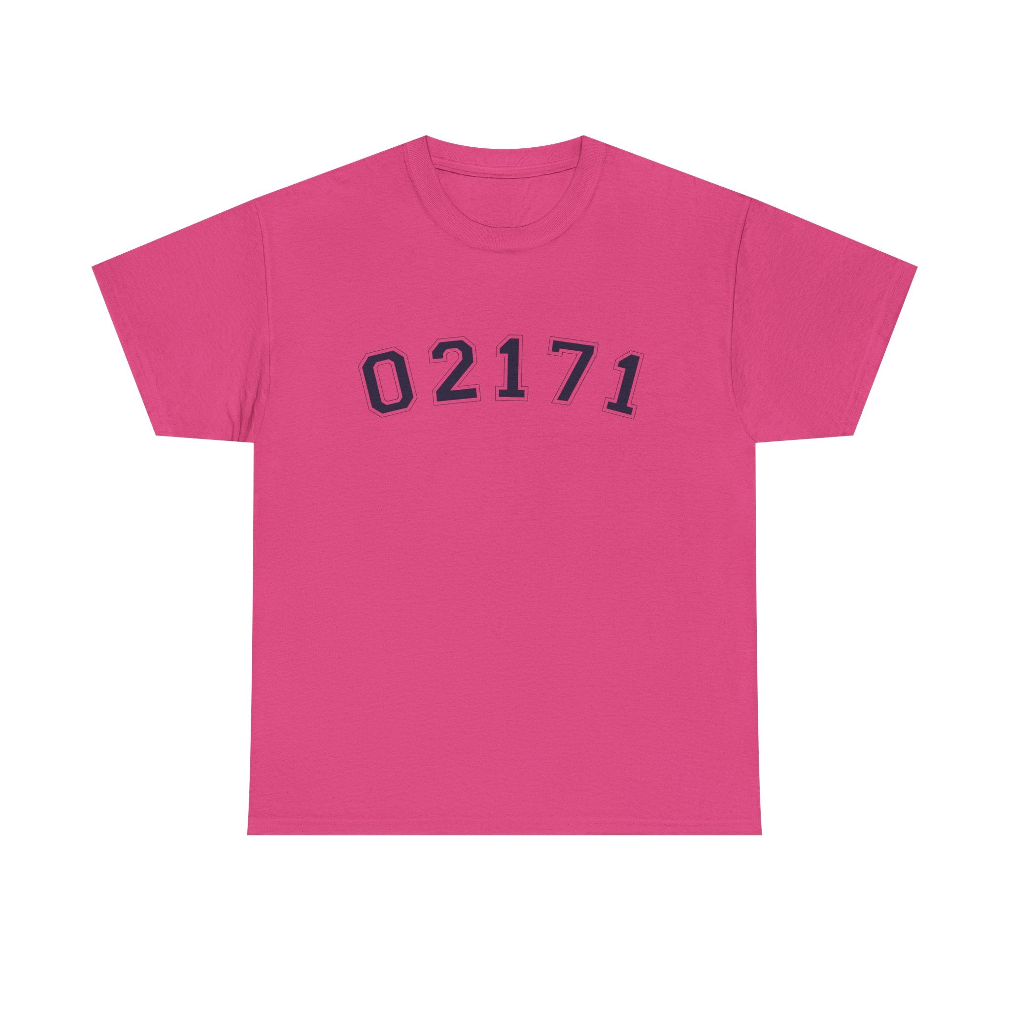 02171- Quincy Zip Code T-shirt Navy Text