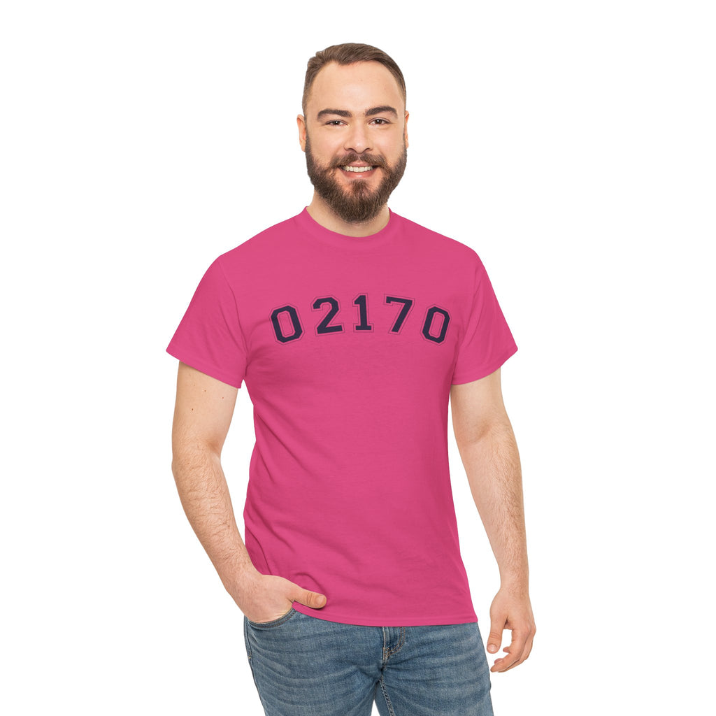 02170- Quincy Zip Code T-shirt Navy Text