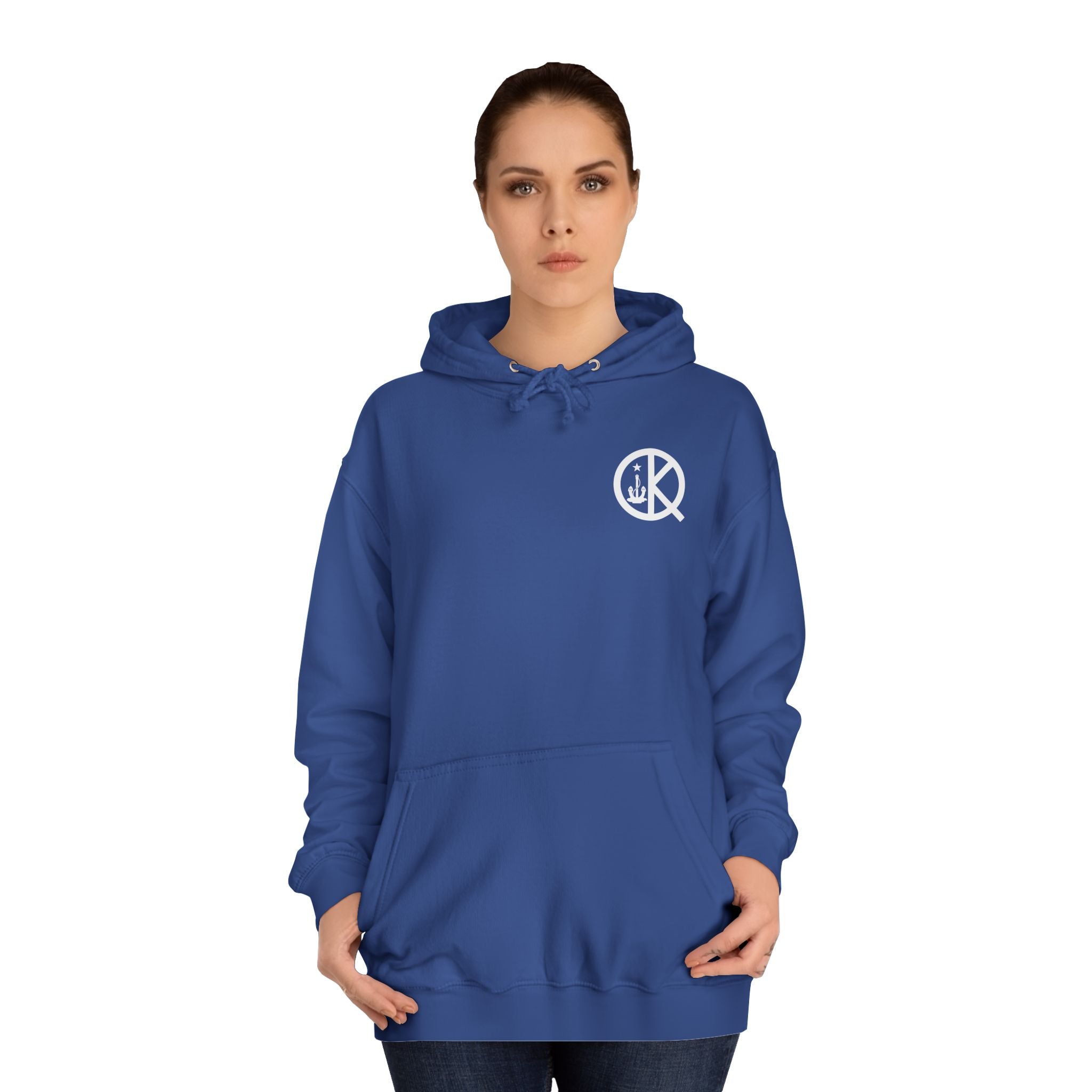 Quincy- Blue and White Hoodie