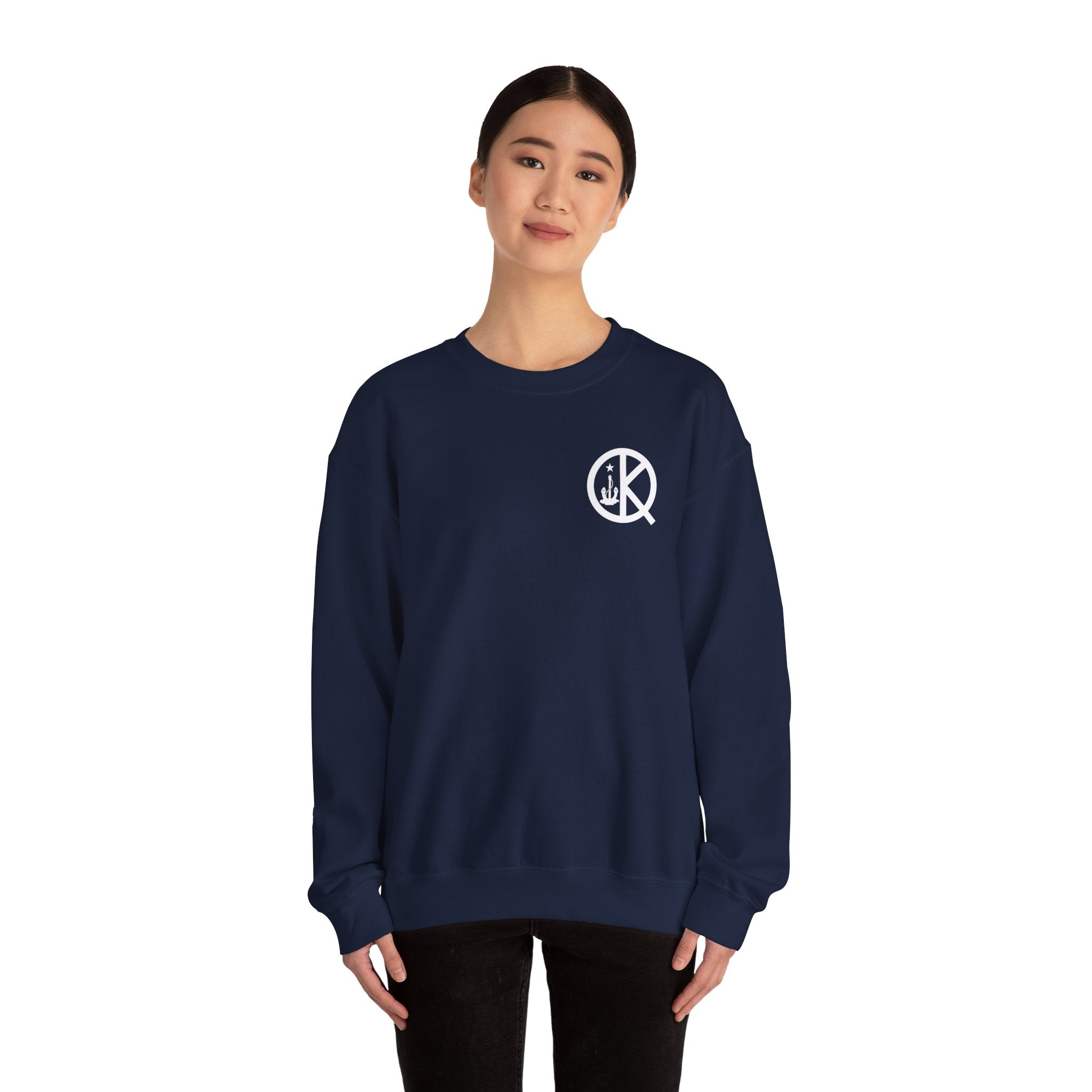 Quincy Kid Crewneck Sweatshirt With White Emblem