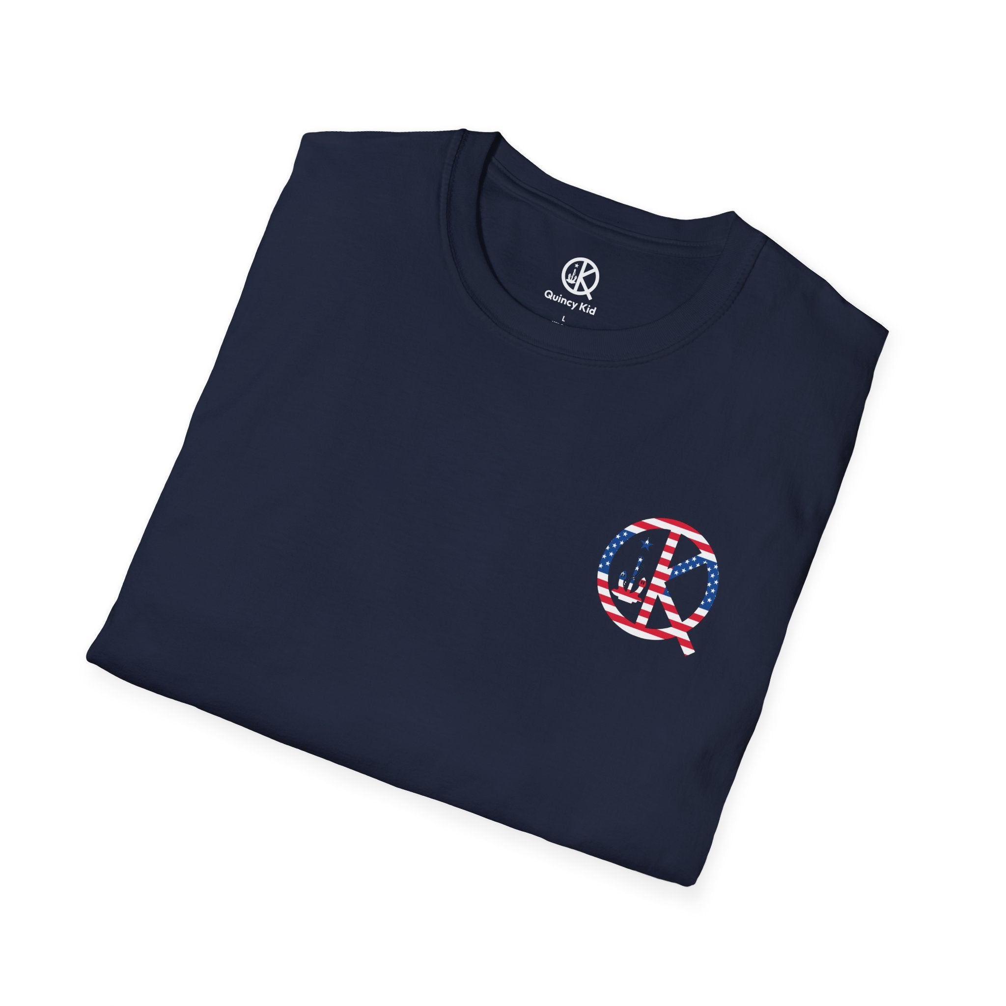 Quincy Kid Flag Logo- Flag Day T-Shirt