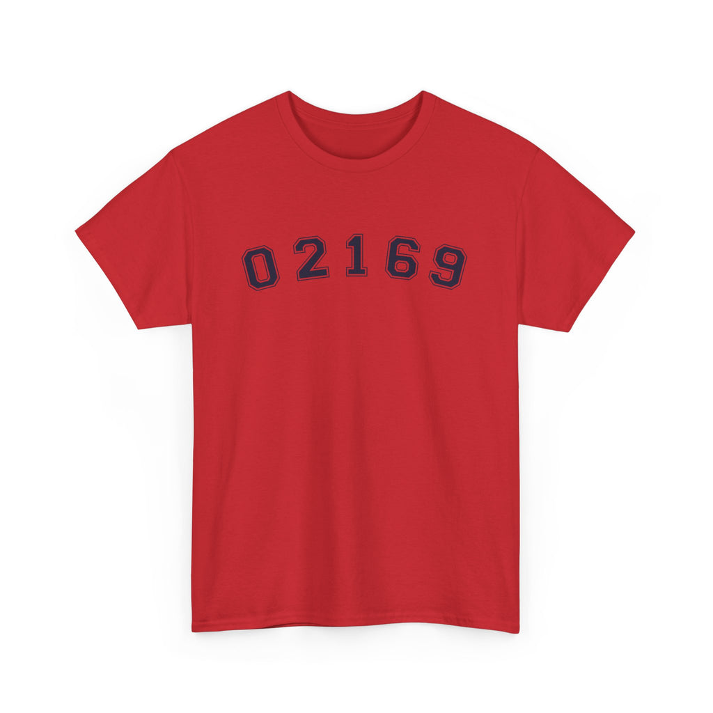 02169-Quincy Zip Code T-shirt Navy Text
