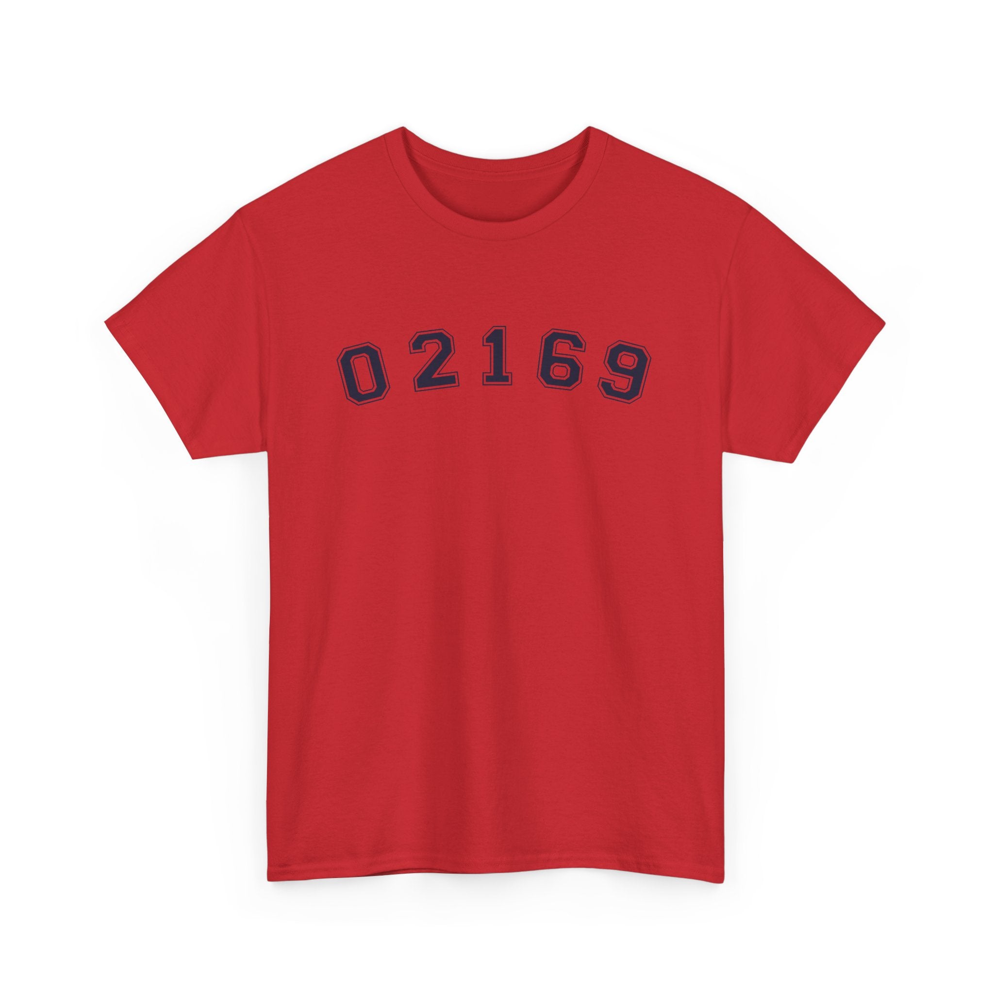 02169-Quincy Zip Code T-shirt Navy Text