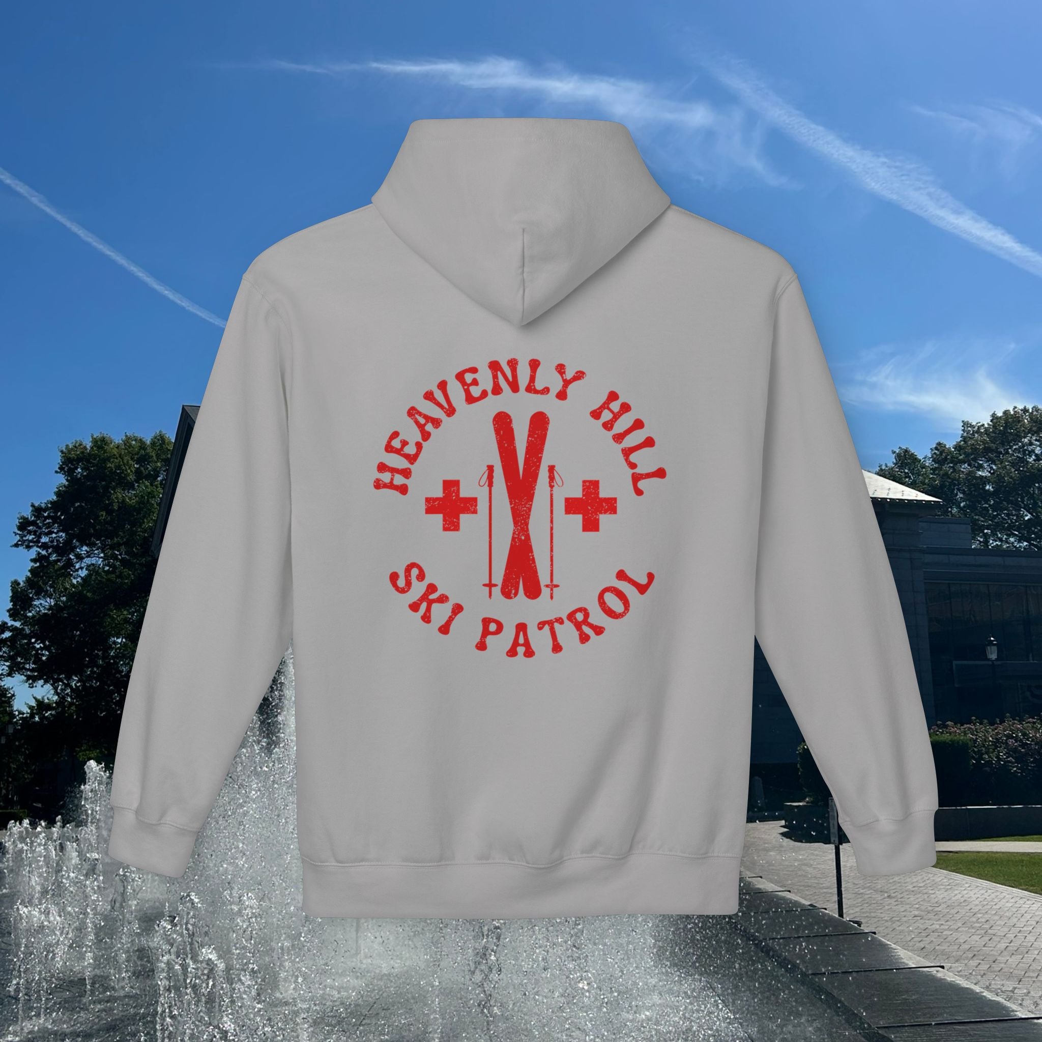 Distressed Heavenly Hill Ski Patrol Softstyle Hoodie