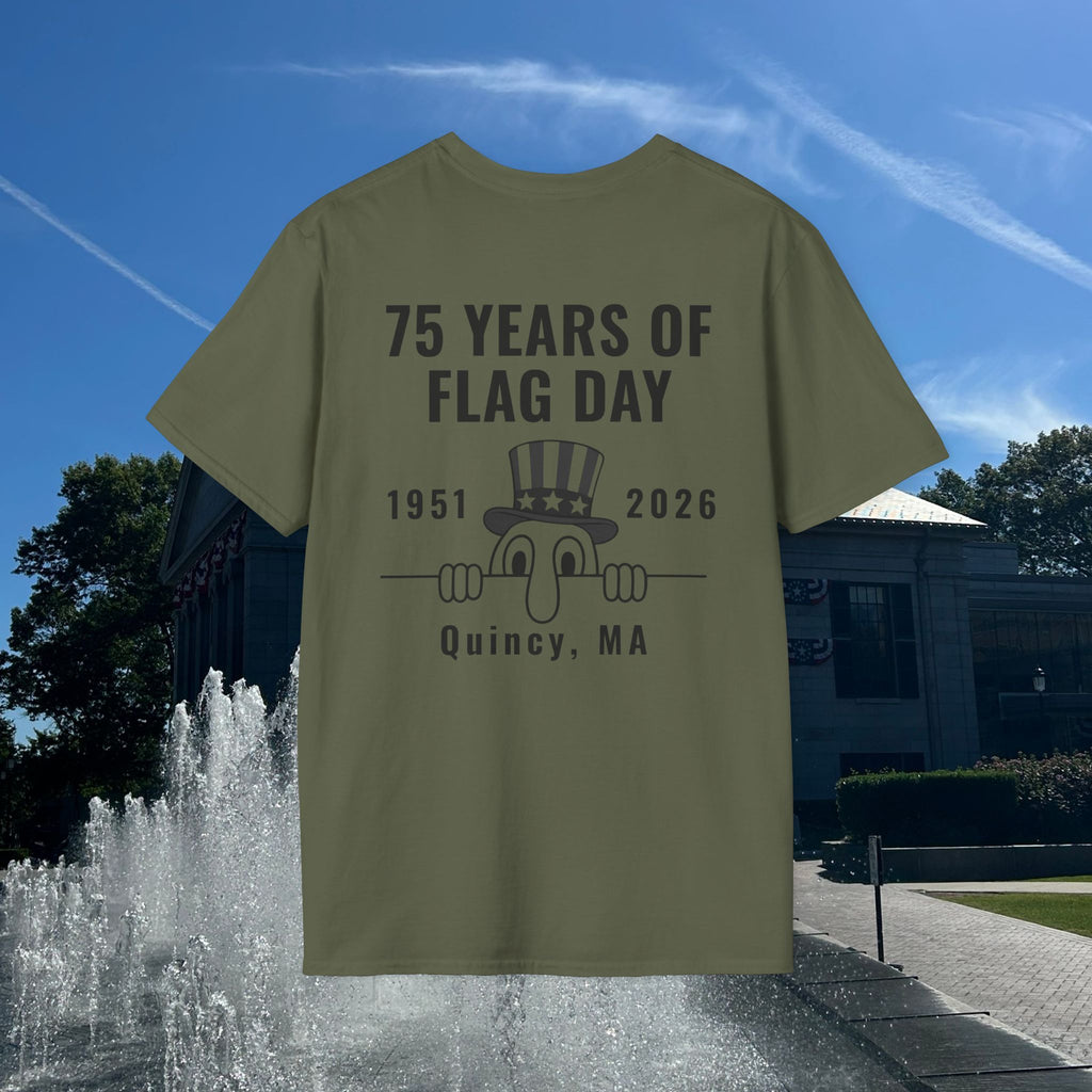 Kilroy Was Here Flag Day T-Shirt — Quincy 75th Anniversary