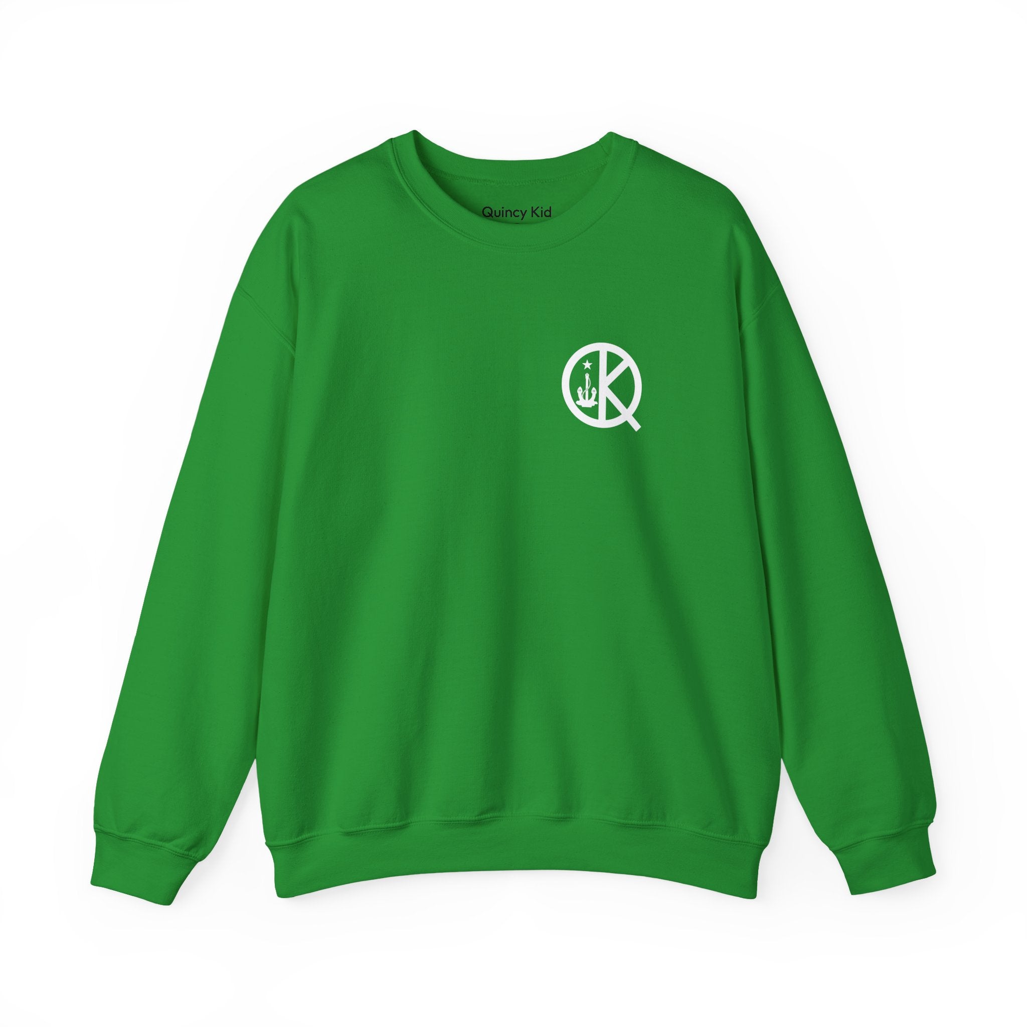 Quincy Kid Crewneck Sweatshirt With White Emblem