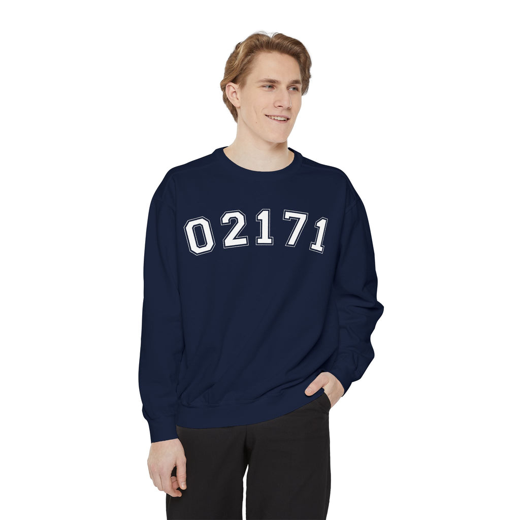 02171- Quincy Zip Code Sweatshirt White Text