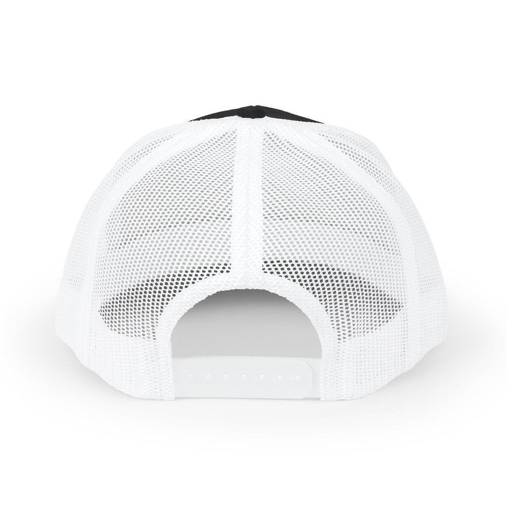 QK White Logo Snapback Trucker Cap