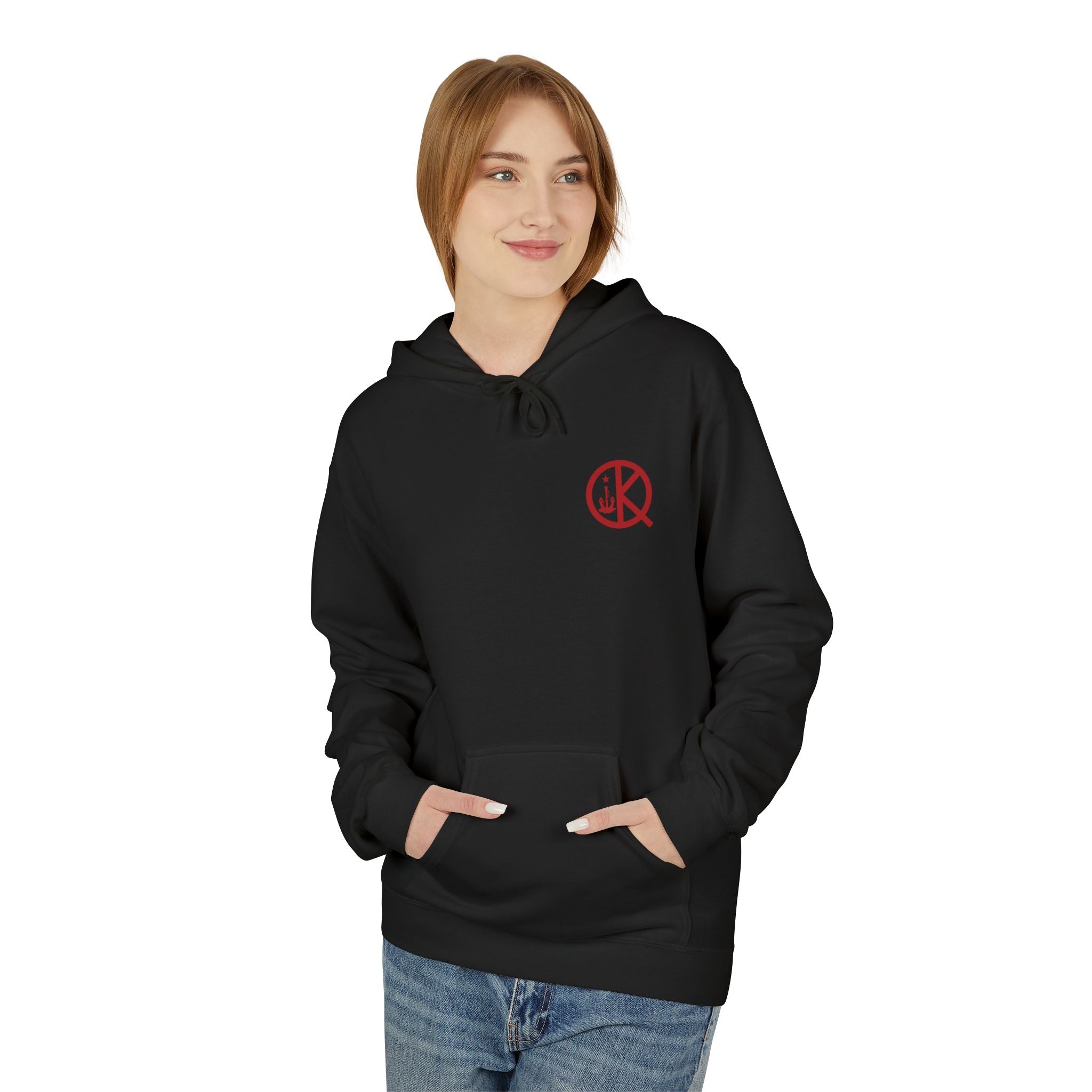 North Quincy- Red and Black Softstyle Hoodie