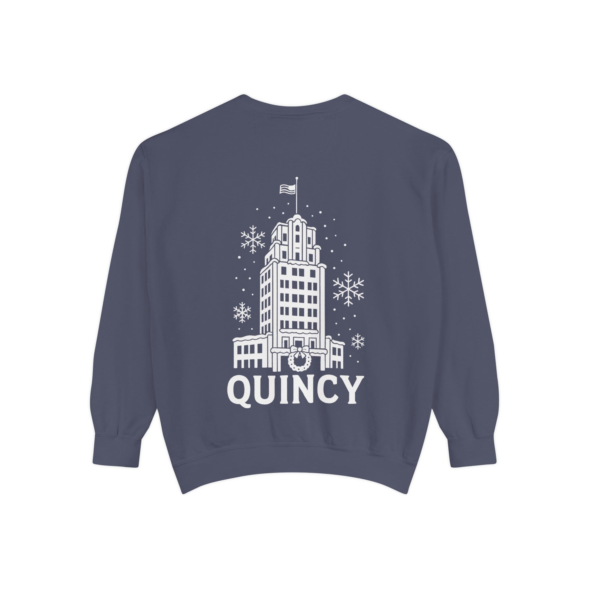 Quincy Center Holiday Sweatshirt- Back